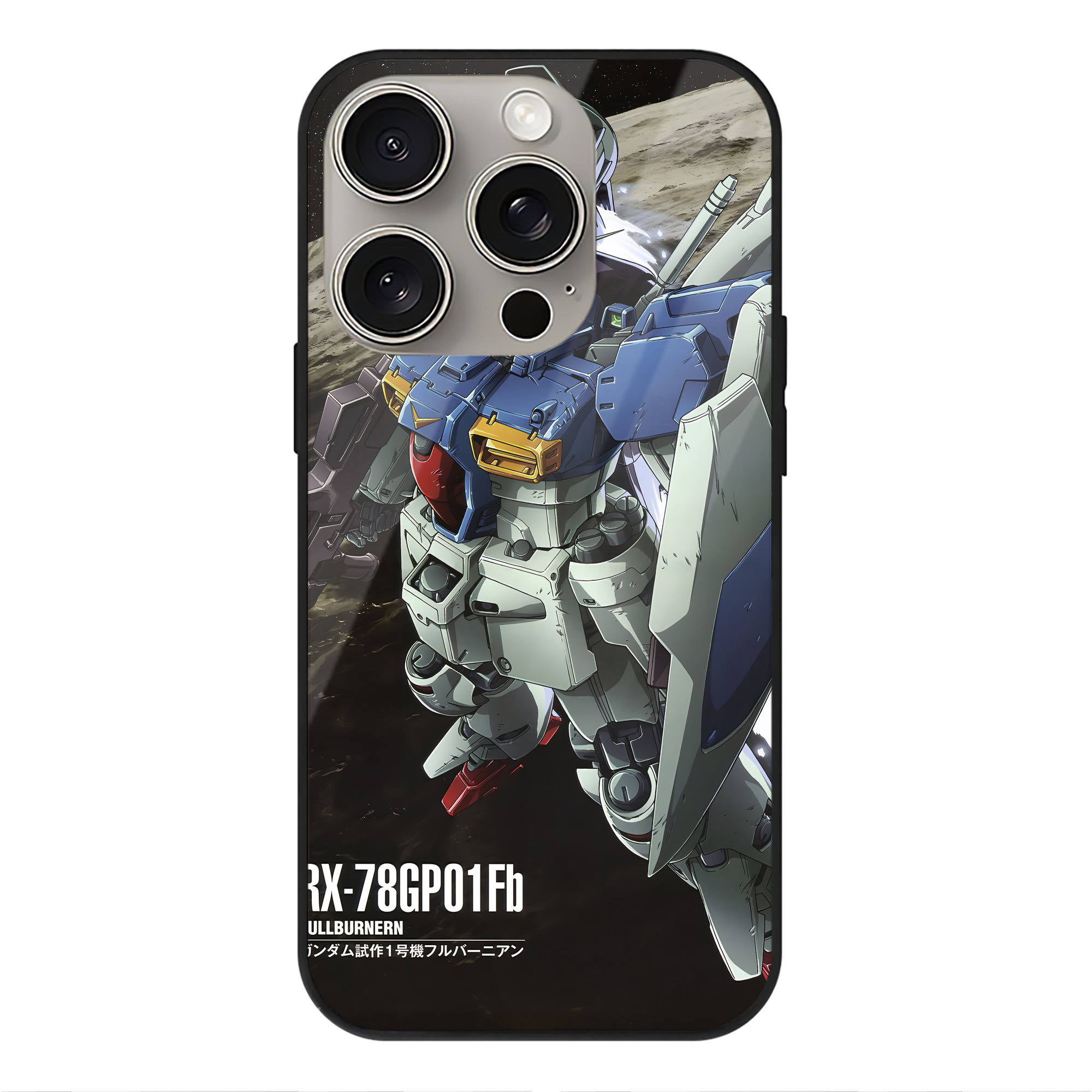 （画像用） 機動戦士ガンダム Mobile Suit Gundam 【iPhone15Pro対応】スマホケース 耐衝撃＆黄変防止 背面ガラス