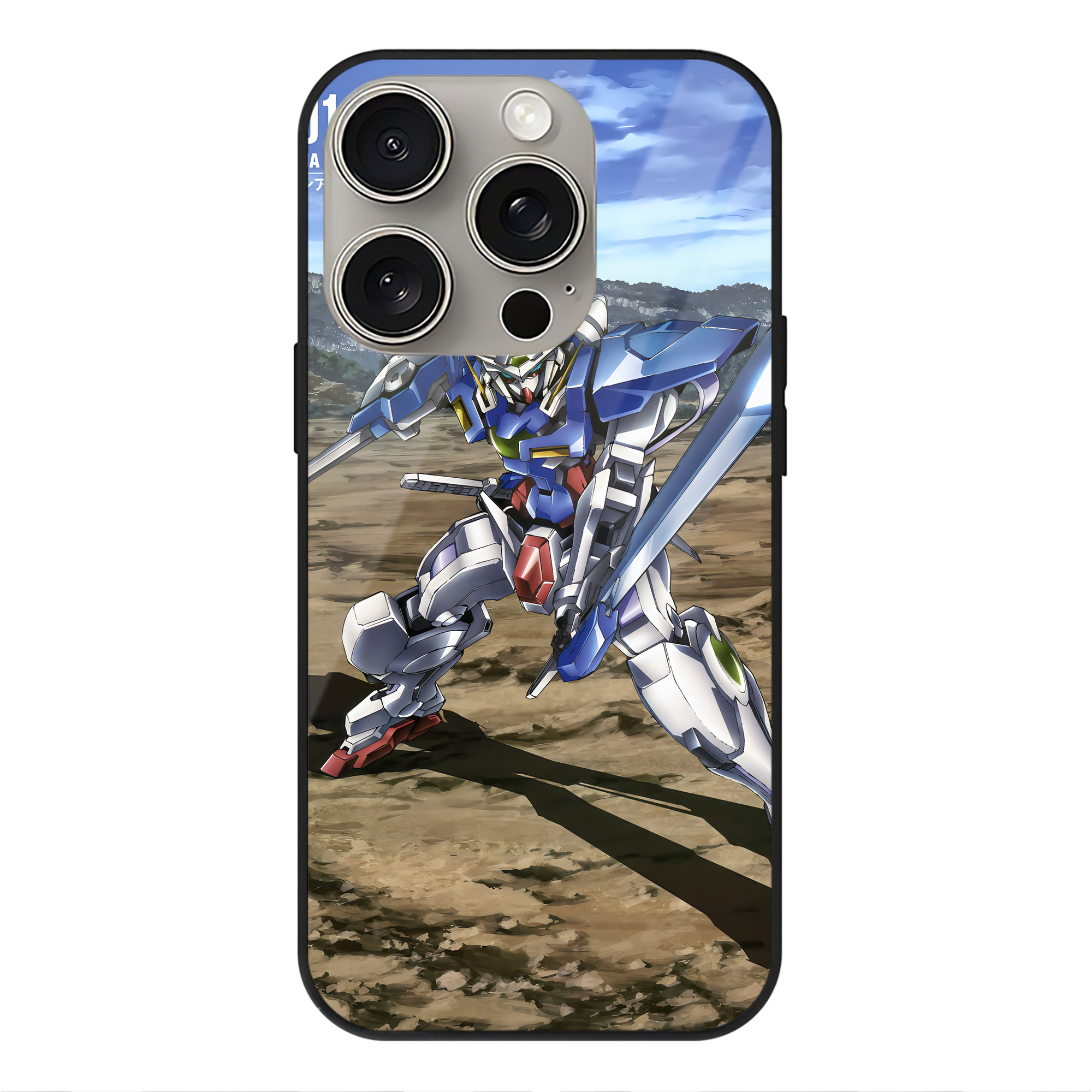 （画像用） 機動戦士ガンダム Mobile Suit Gundam 【iPhone15Pro対応】スマホケース 耐衝撃＆黄変防止 背面ガラス