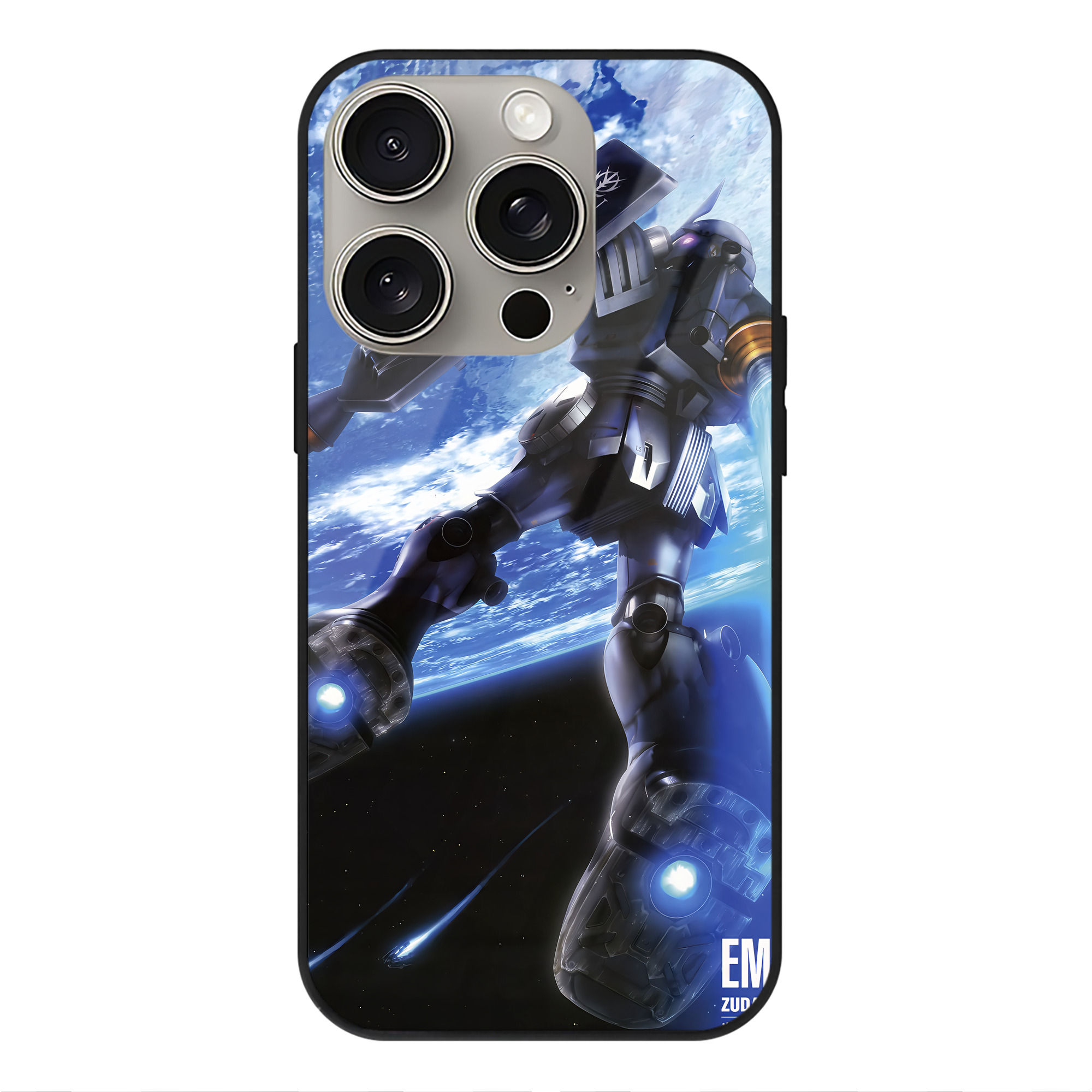 （画像用） 機動戦士ガンダム Mobile Suit Gundam 【iPhone15Pro対応】スマホケース 耐衝撃＆黄変防止 背面ガラス