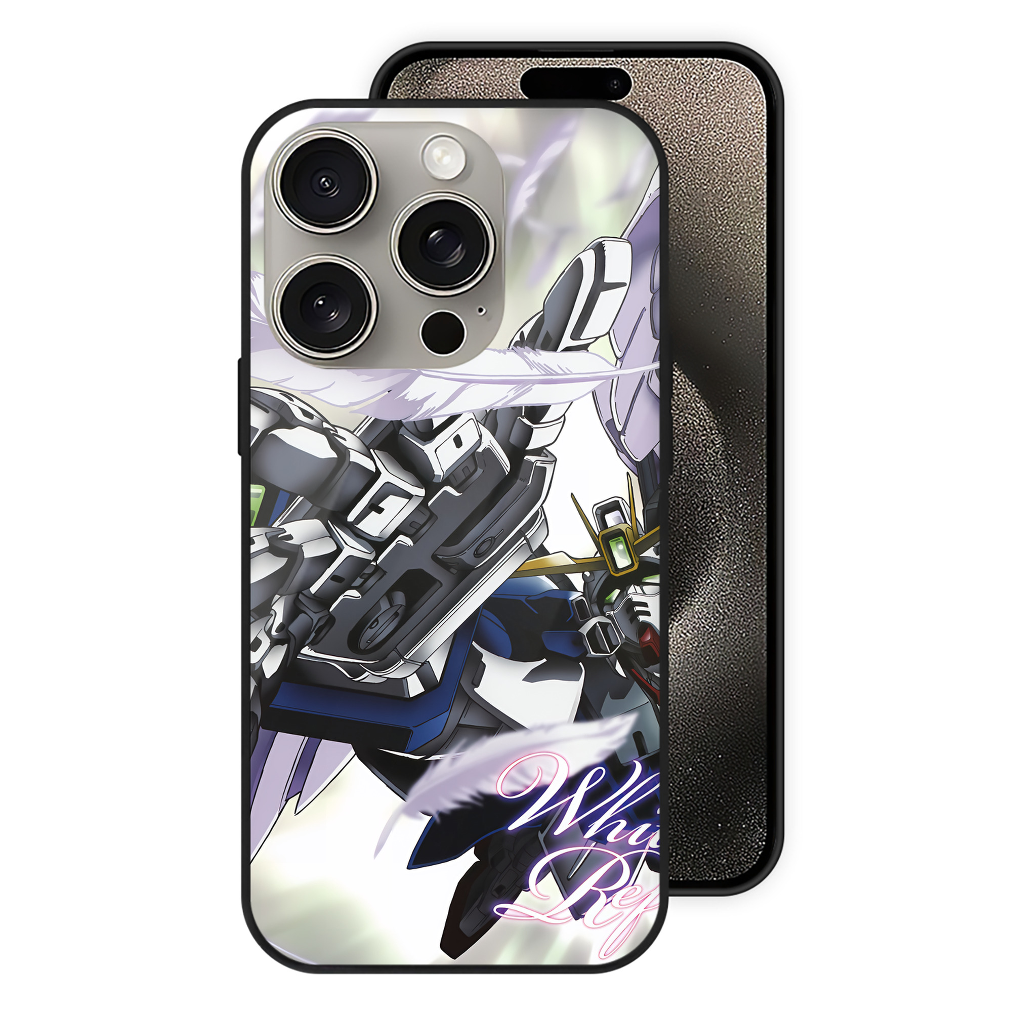 （画像用） 機動戦士ガンダム Mobile Suit Gundam 【iPhone15Pro対応】スマホケース 耐衝撃＆黄変防止 背面ガラス