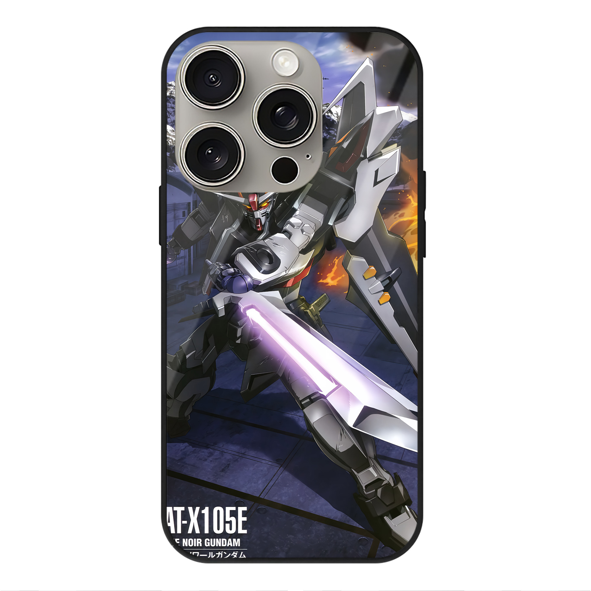 （画像用） 機動戦士ガンダム Mobile Suit Gundam 【iPhone15Pro対応】スマホケース 耐衝撃＆黄変防止 背面ガラス