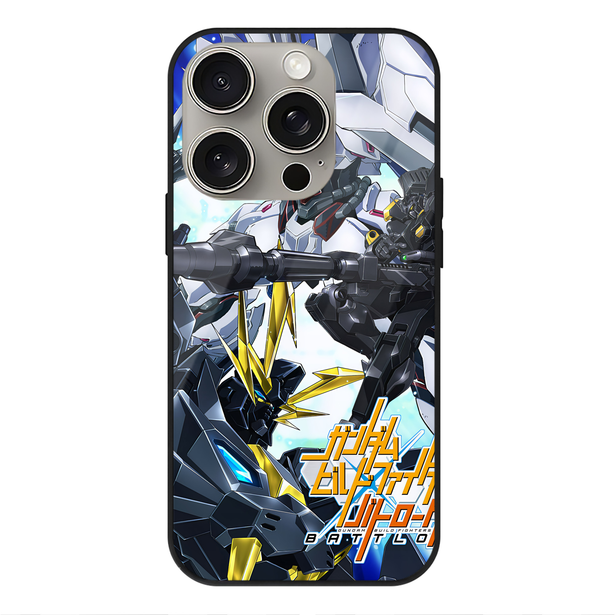 （画像用） 機動戦士ガンダム Mobile Suit Gundam 【iPhone15Pro対応】スマホケース 耐衝撃＆黄変防止 背面ガラス