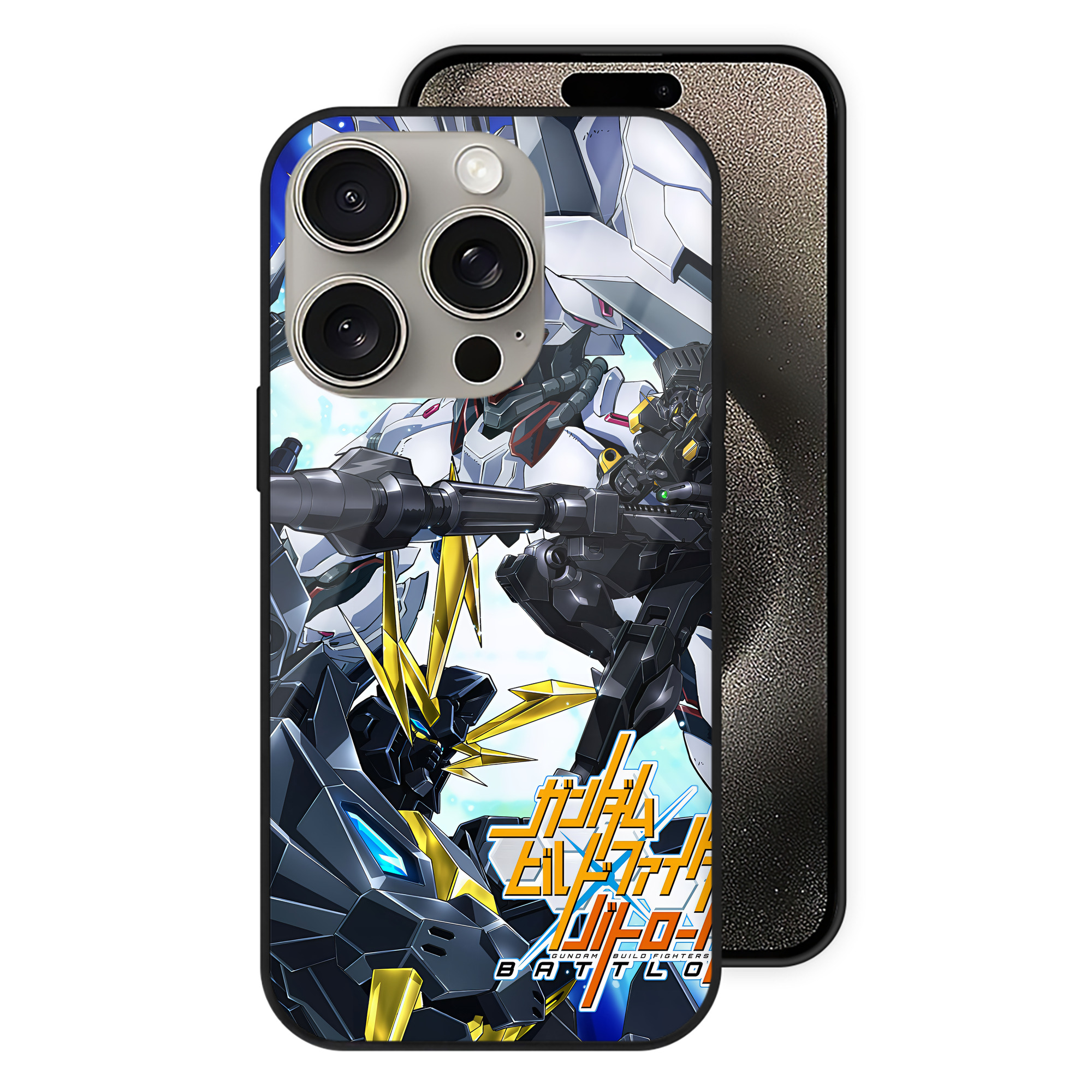 （画像用） 機動戦士ガンダム Mobile Suit Gundam 【iPhone15Pro対応】スマホケース 耐衝撃＆黄変防止 背面ガラス