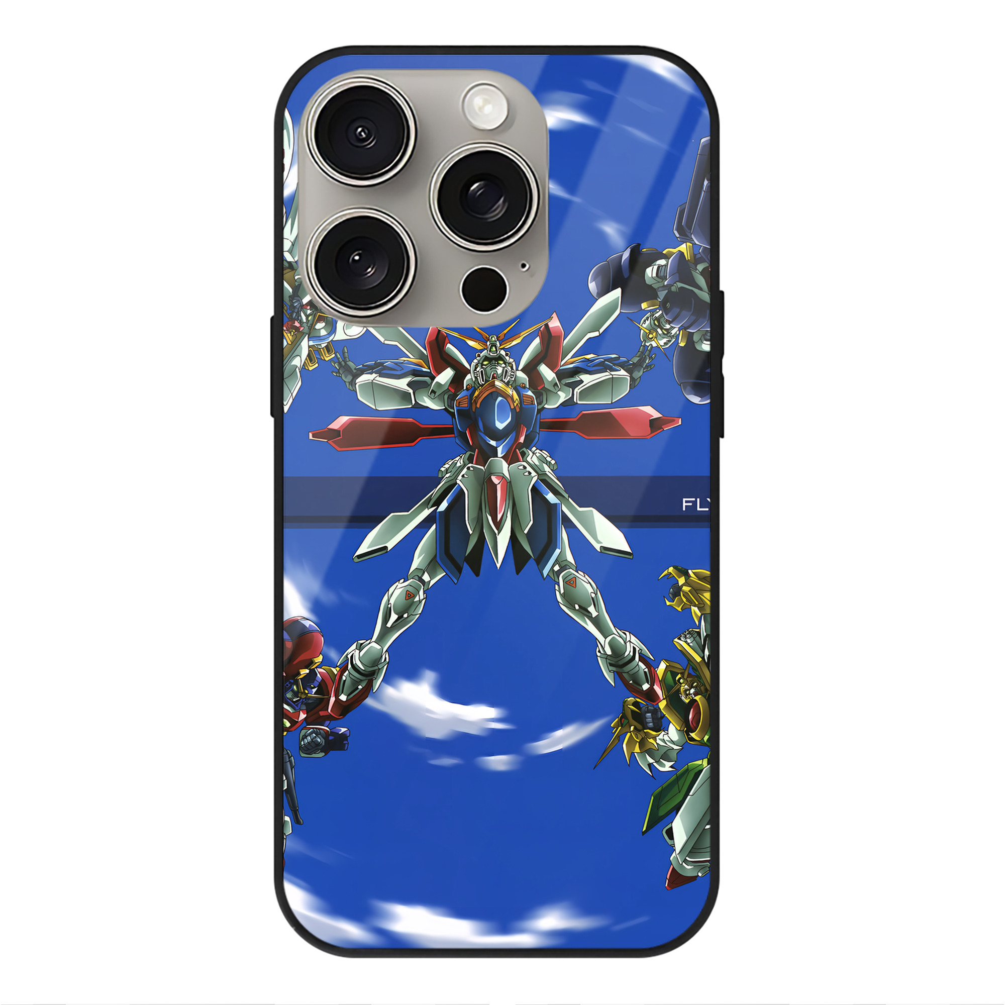 （画像用） 機動戦士ガンダム Mobile Suit Gundam 【iPhone15Pro対応】スマホケース 耐衝撃＆黄変防止 背面ガラス