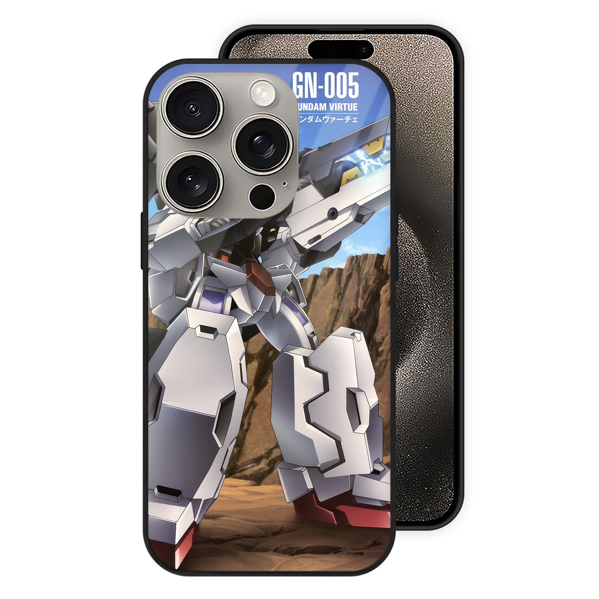 （画像用） 機動戦士ガンダム Mobile Suit Gundam 【iPhone15Pro対応】スマホケース 耐衝撃＆黄変防止 背面ガラス