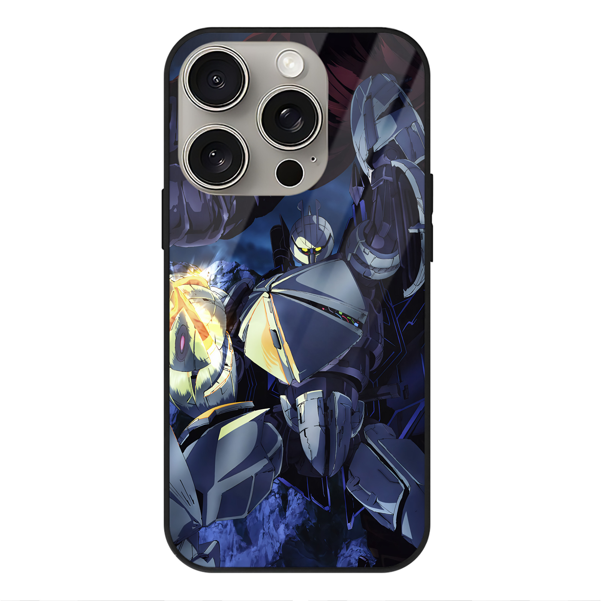 （画像用） 機動戦士ガンダム Mobile Suit Gundam 【iPhone15Pro対応】スマホケース 耐衝撃＆黄変防止 背面ガラス