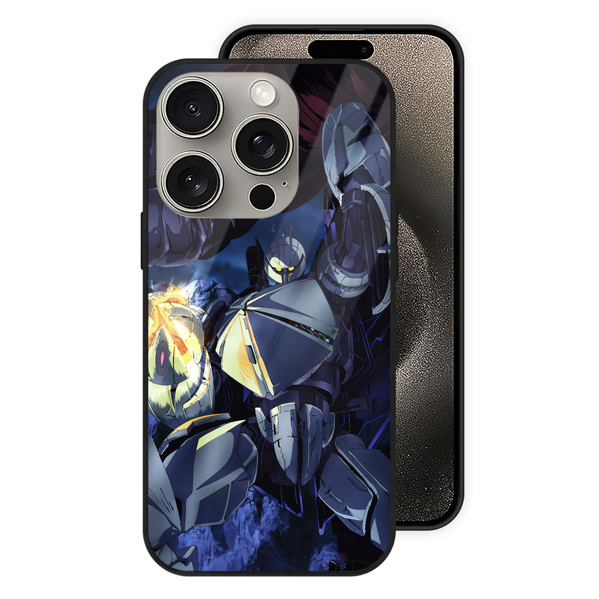 （画像用） 機動戦士ガンダム Mobile Suit Gundam 【iPhone15Pro対応】スマホケース 耐衝撃＆黄変防止 背面ガラス
