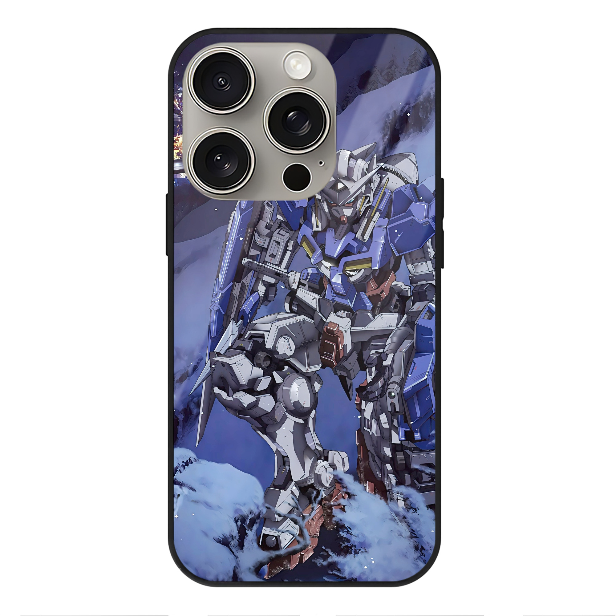 （画像用） 機動戦士ガンダム Mobile Suit Gundam 【iPhone15Pro対応】スマホケース 耐衝撃＆黄変防止 背面ガラス