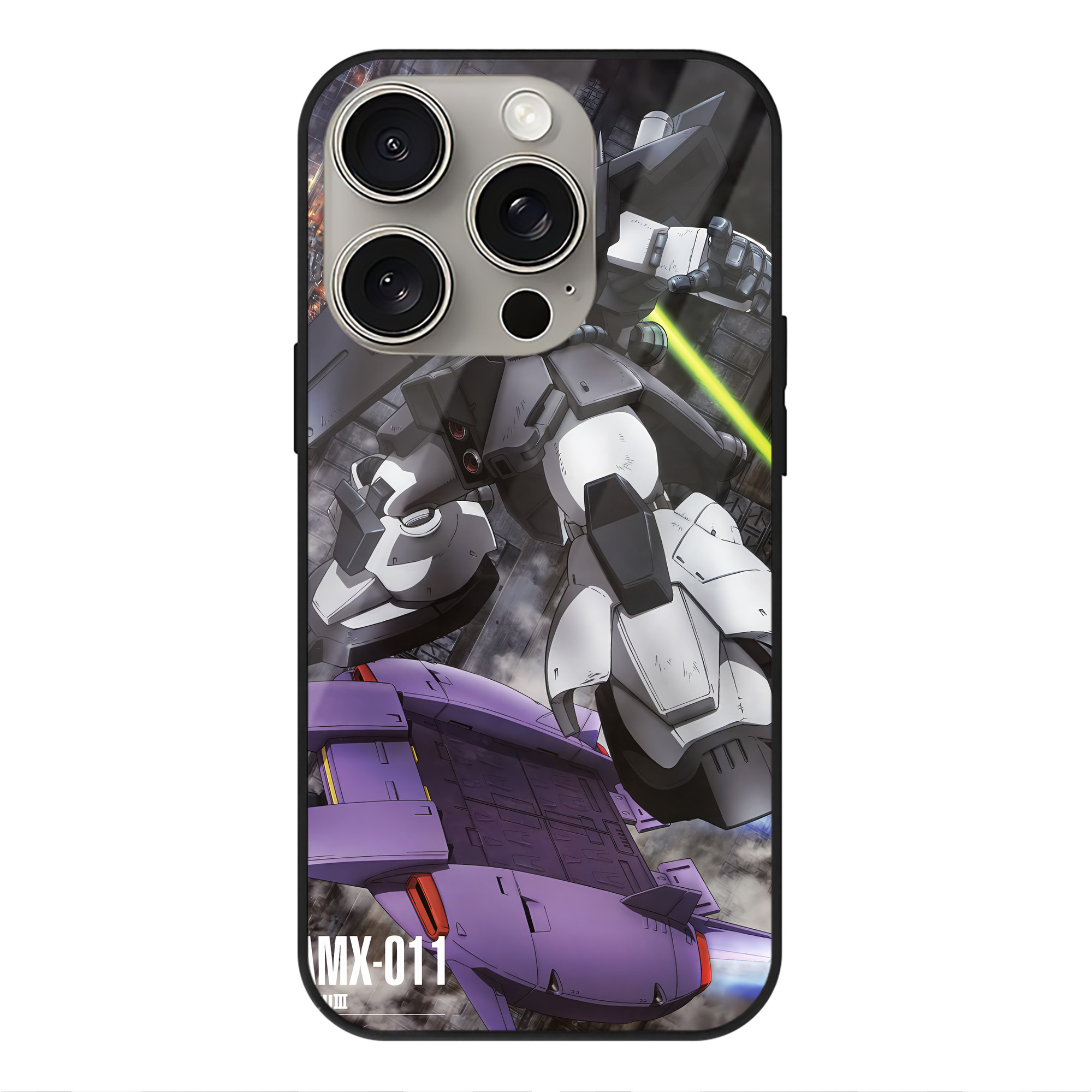 （画像用） 機動戦士ガンダム Mobile Suit Gundam 【iPhone15Pro対応】スマホケース 耐衝撃＆黄変防止 背面ガラス