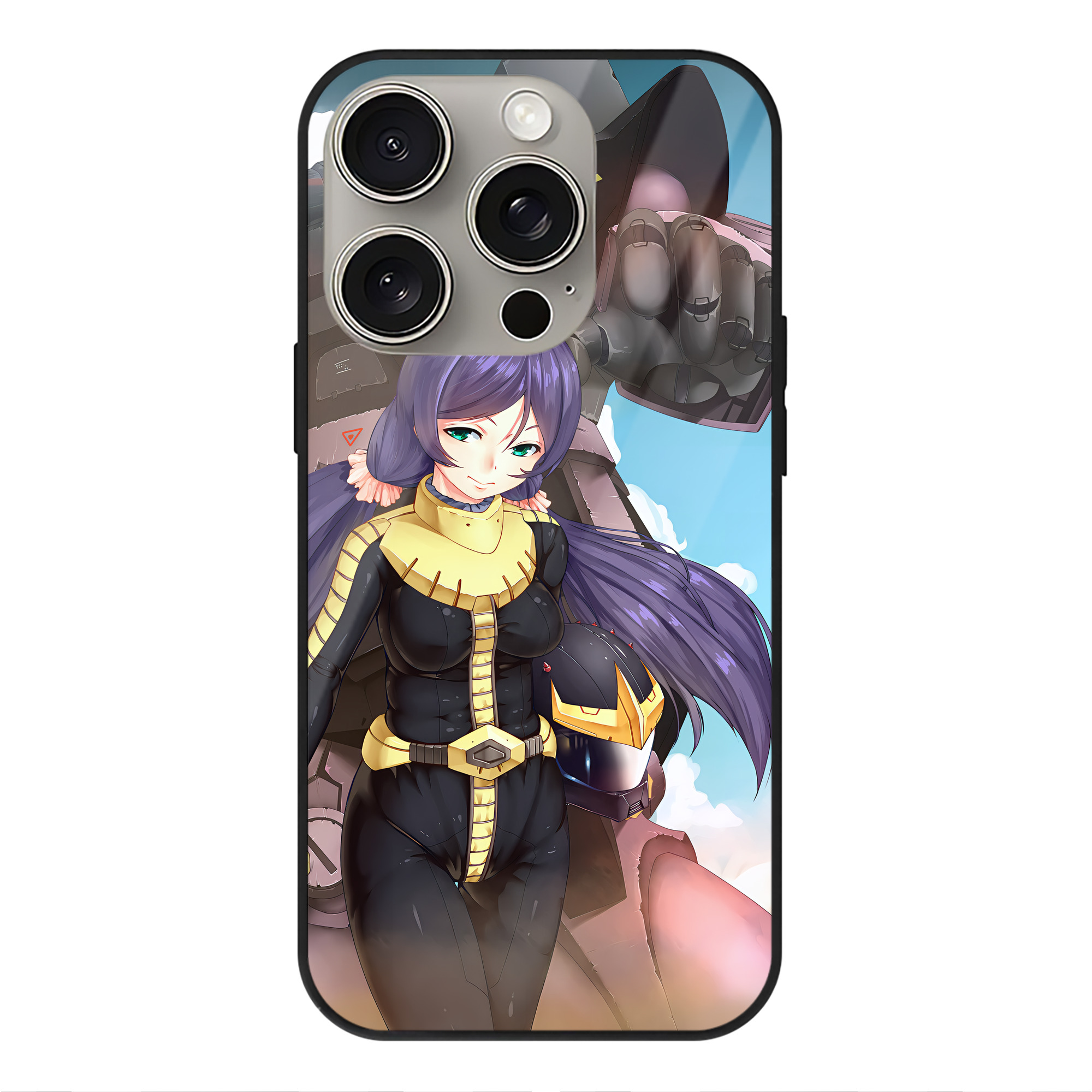 （画像用） 機動戦士ガンダム Mobile Suit Gundam 【iPhone15Pro対応】スマホケース 耐衝撃＆黄変防止 背面ガラス