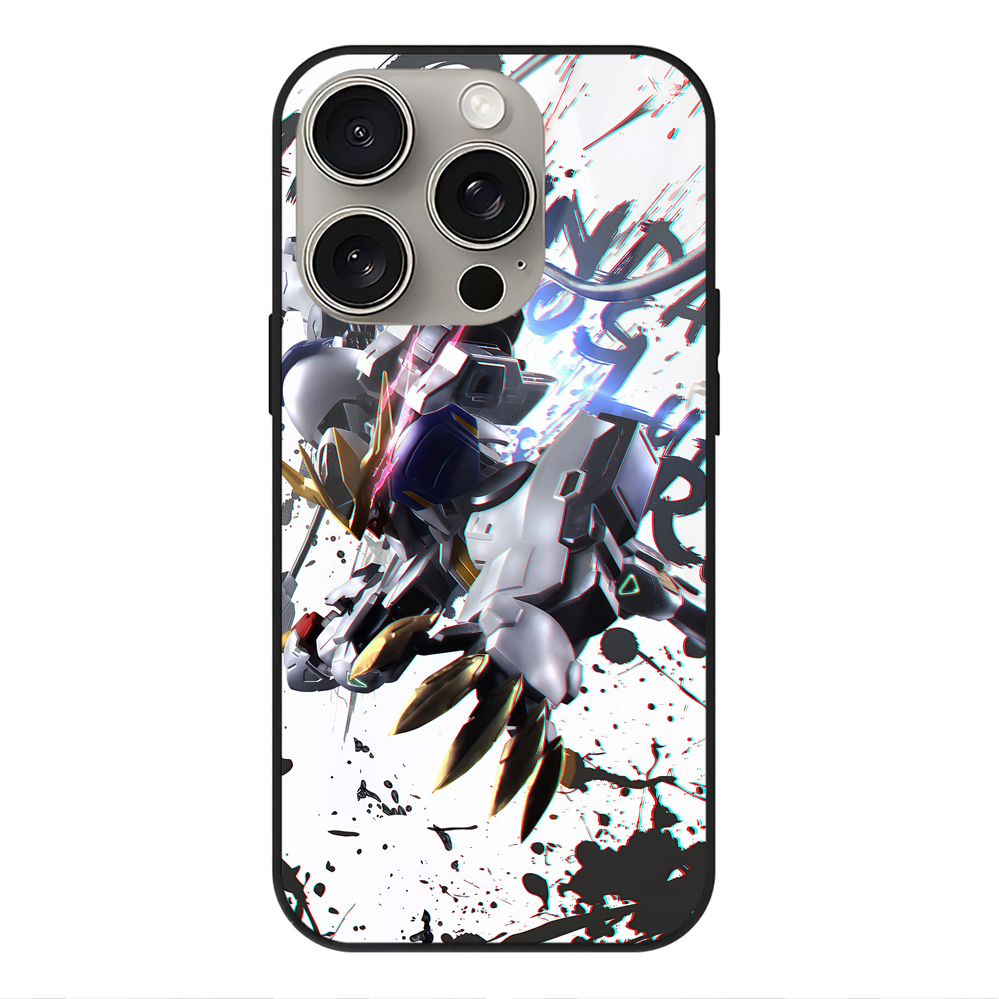 （画像用） 機動戦士ガンダム Mobile Suit Gundam 【iPhone15Pro対応】スマホケース 耐衝撃＆黄変防止 背面ガラス