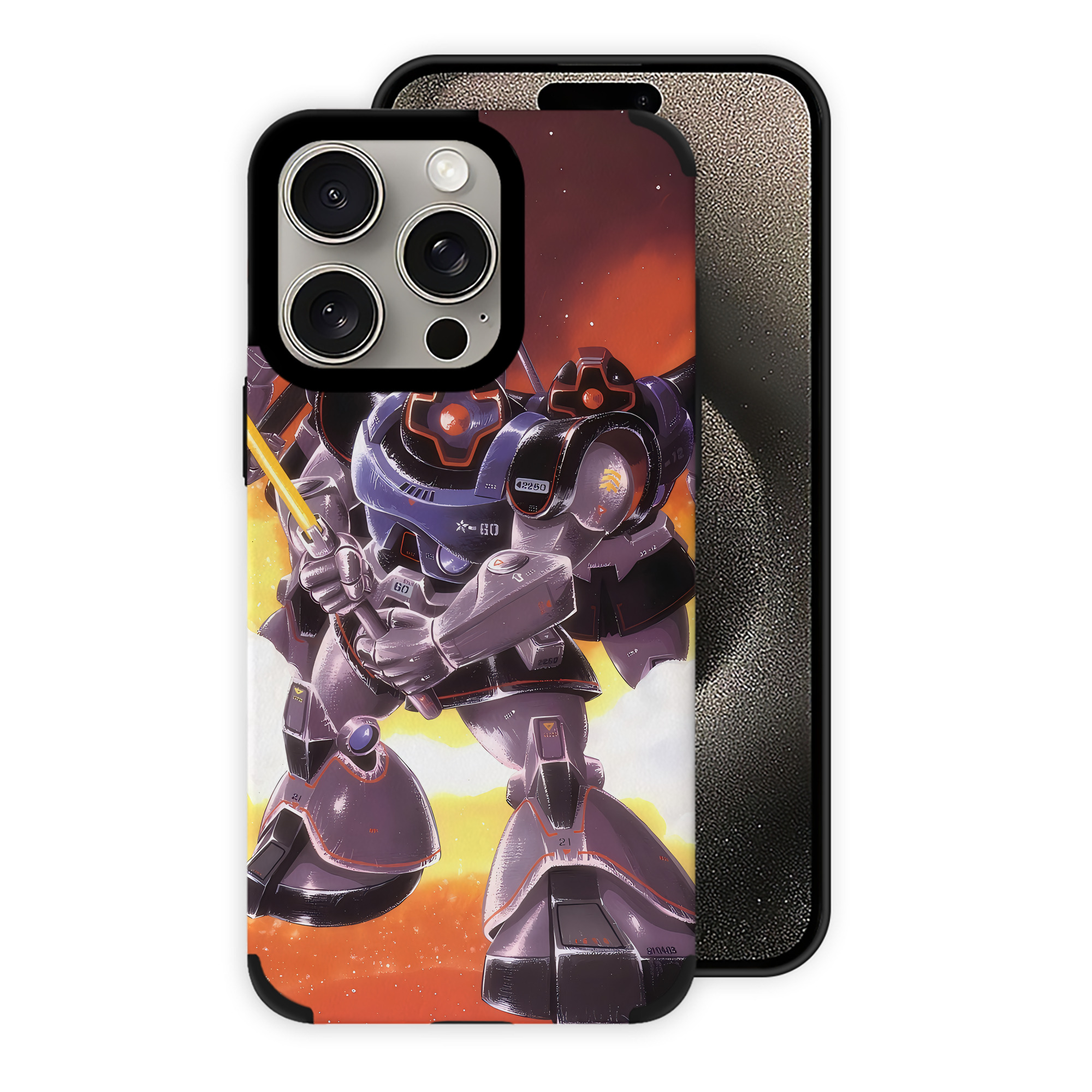 （画像用） 機動戦士ガンダム Mobile Suit Gundam 【iPhone15ProMax対応】 PUレザー スマホケース 耐衝撃＆黄変防止