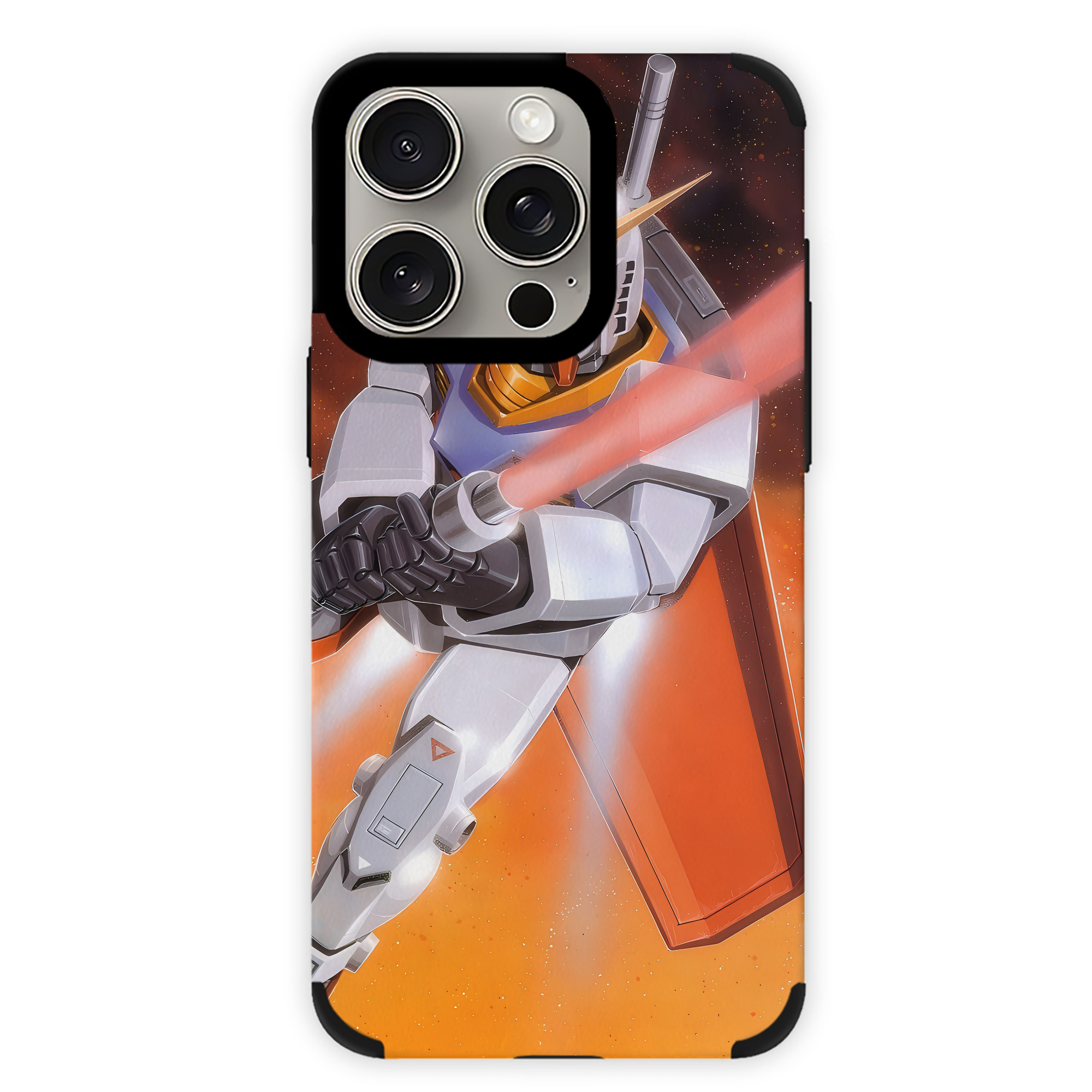 （画像用） 機動戦士ガンダム Mobile Suit Gundam 【iPhone15ProMax対応】 PUレザー スマホケース 耐衝撃＆黄変防止