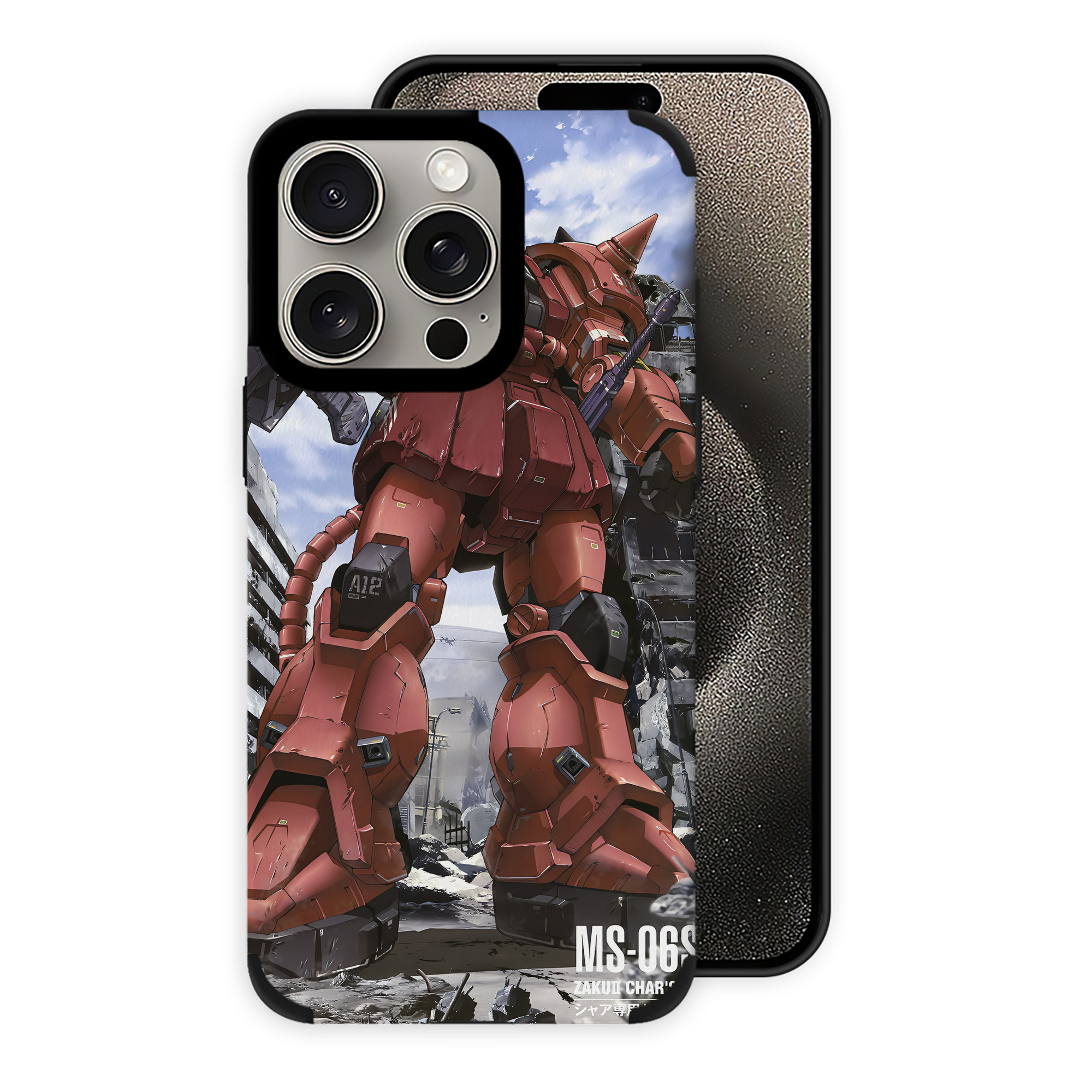 （画像用） 機動戦士ガンダム Mobile Suit Gundam 【iPhone15ProMax対応】 PUレザー スマホケース 耐衝撃＆黄変防止