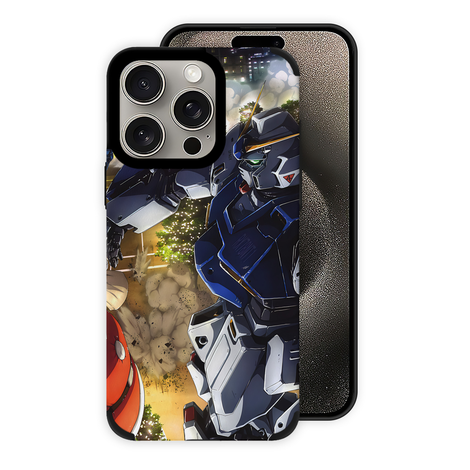 （画像用） 機動戦士ガンダム Mobile Suit Gundam 【iPhone15ProMax対応】 PUレザー スマホケース 耐衝撃＆黄変防止