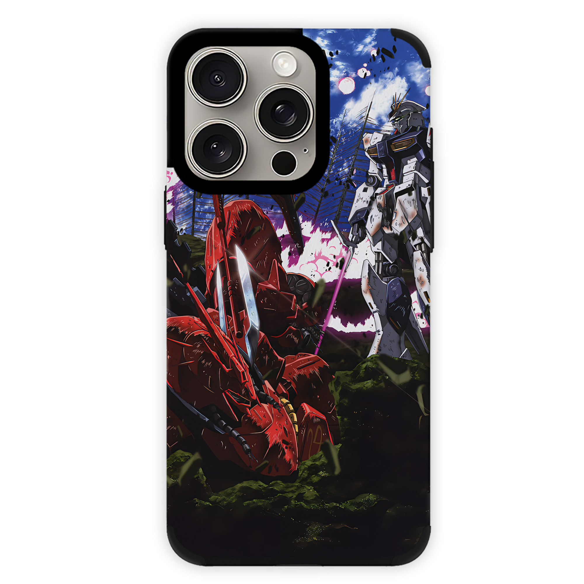 （画像用） 機動戦士ガンダム Mobile Suit Gundam 【iPhone15ProMax対応】 PUレザー スマホケース 耐衝撃＆黄変防止