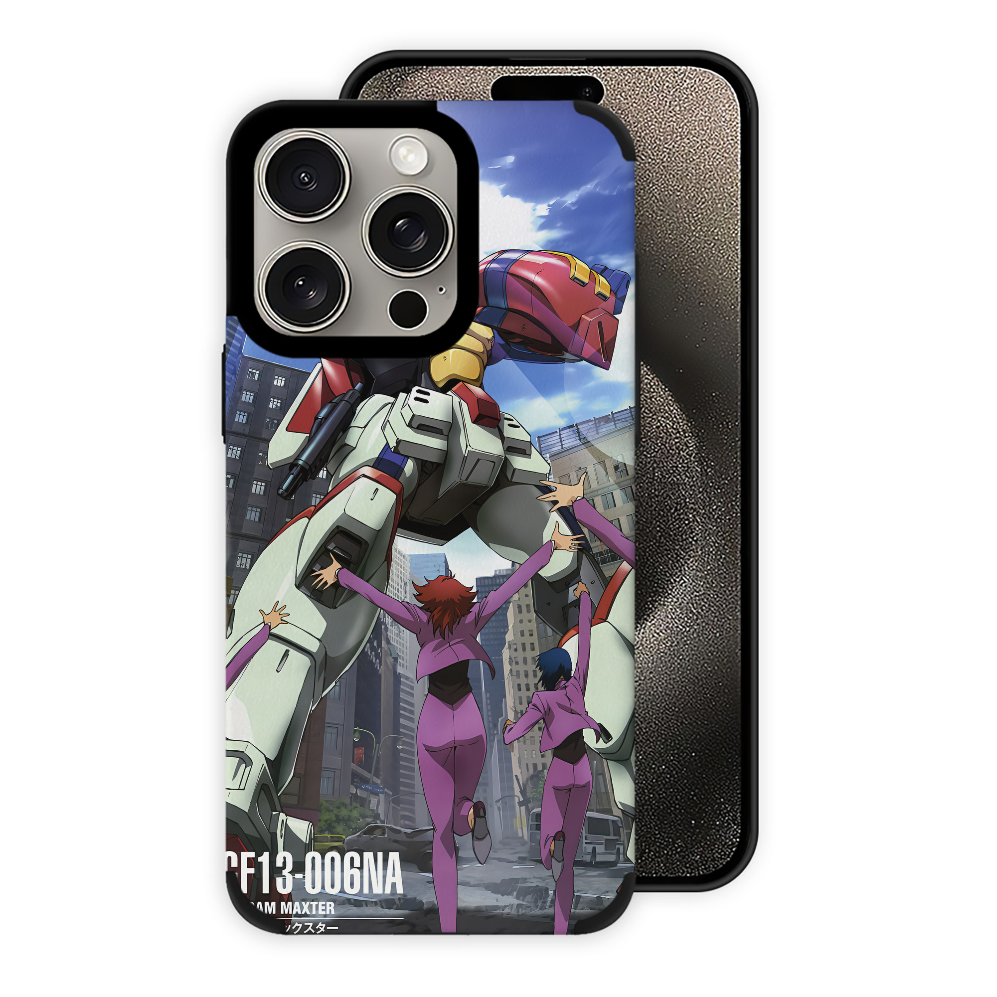 （画像用） 機動戦士ガンダム Mobile Suit Gundam 【iPhone15ProMax対応】 PUレザー スマホケース 耐衝撃＆黄変防止