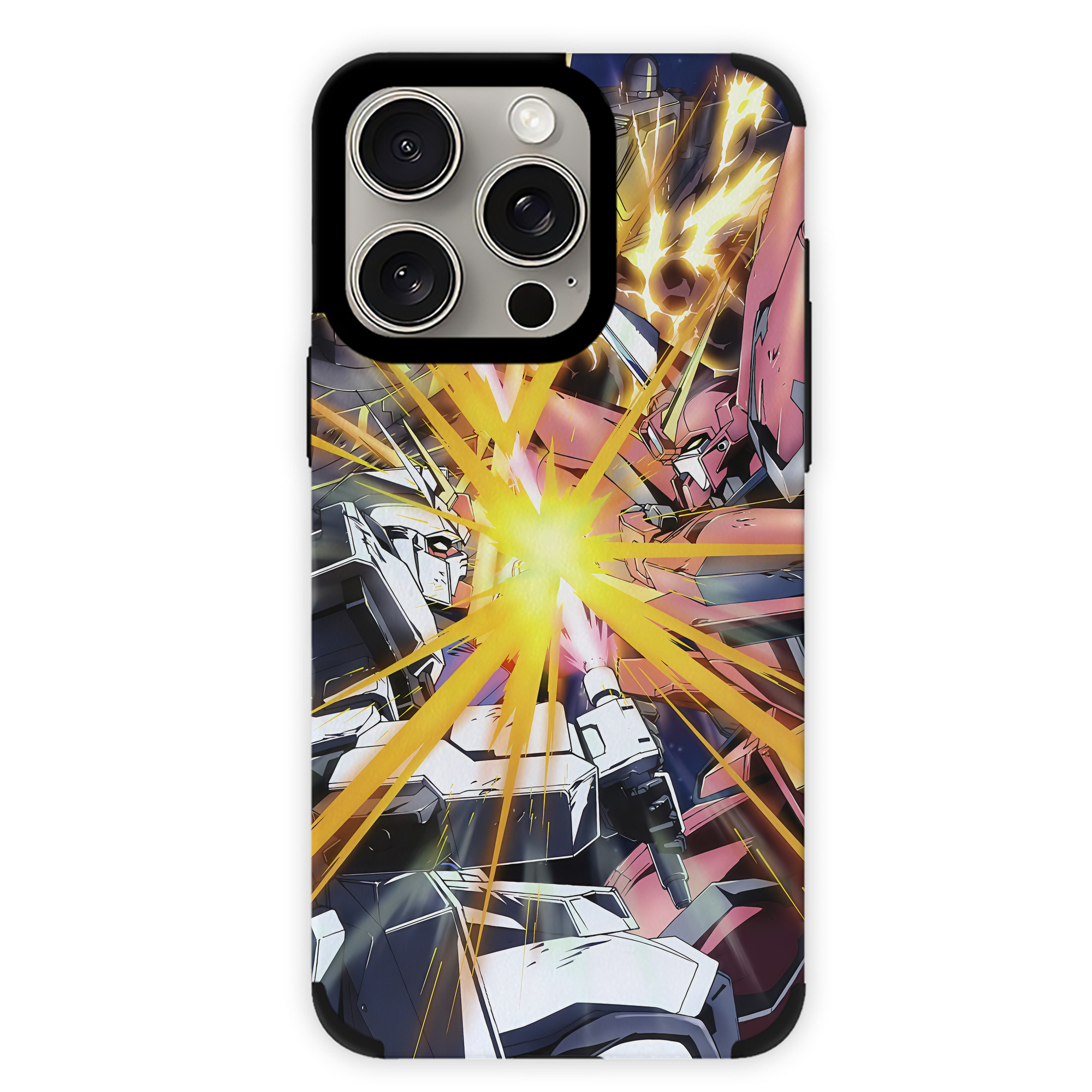 （画像用） 機動戦士ガンダム Mobile Suit Gundam 【iPhone15ProMax対応】 PUレザー スマホケース 耐衝撃＆黄変防止