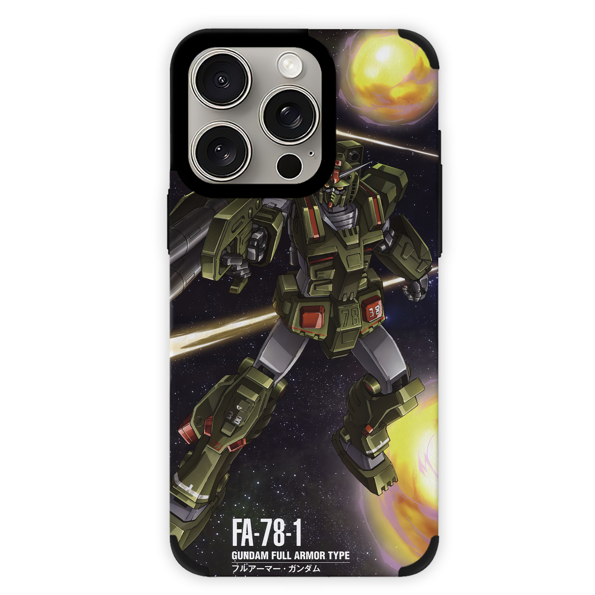 （画像用） 機動戦士ガンダム Mobile Suit Gundam 【iPhone15ProMax対応】 PUレザー スマホケース 耐衝撃＆黄変防止