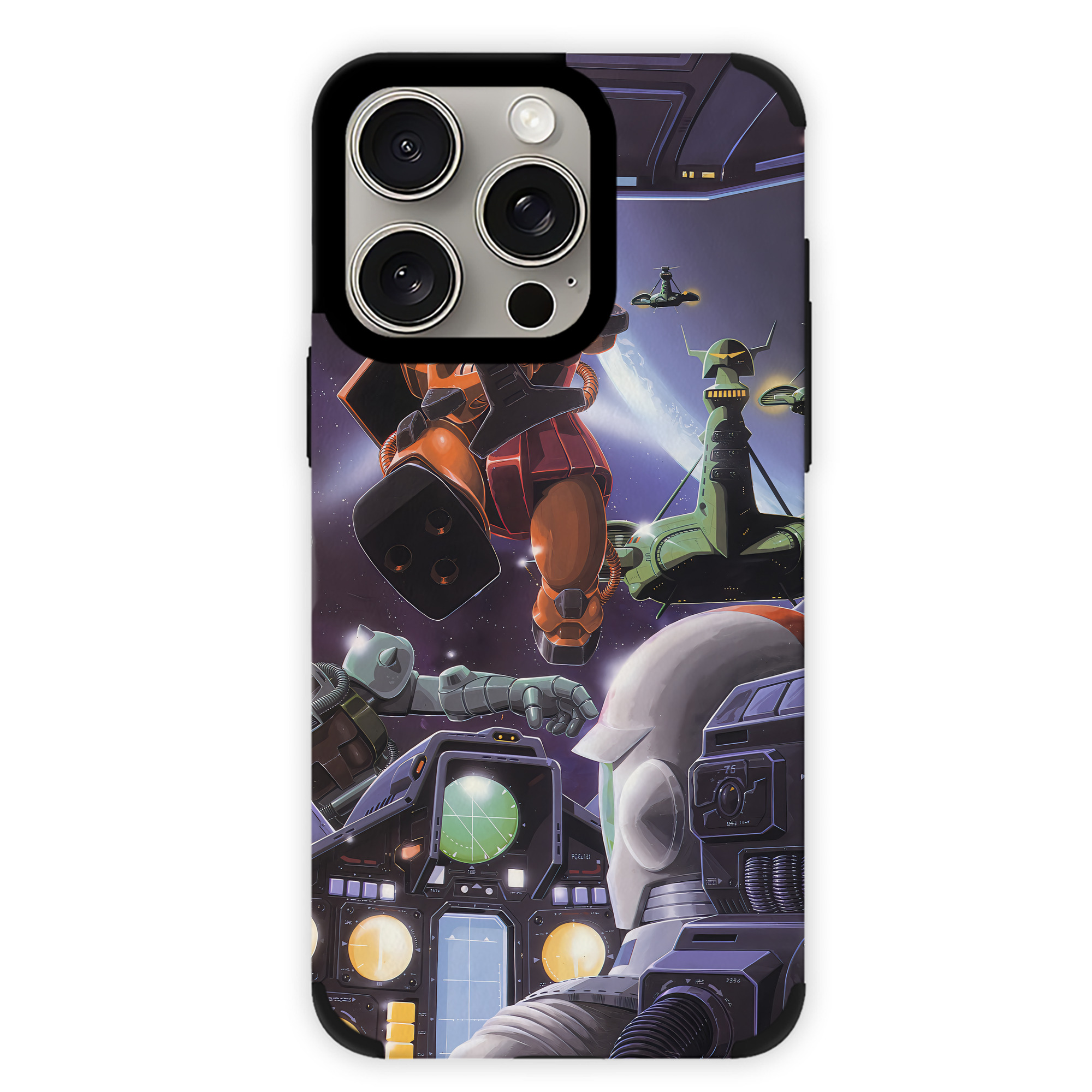 （画像用） 機動戦士ガンダム Mobile Suit Gundam 【iPhone15ProMax対応】 PUレザー スマホケース 耐衝撃＆黄変防止