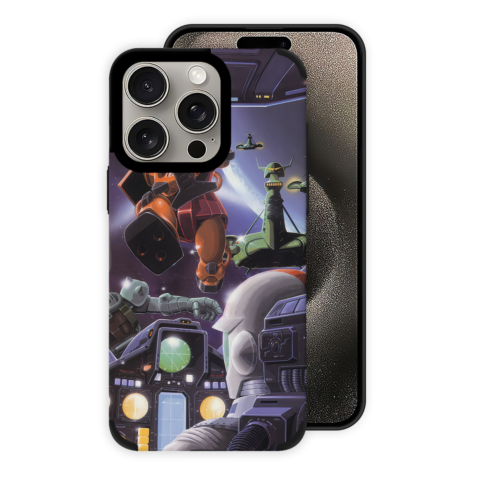 （画像用） 機動戦士ガンダム Mobile Suit Gundam 【iPhone15ProMax対応】 PUレザー スマホケース 耐衝撃＆黄変防止