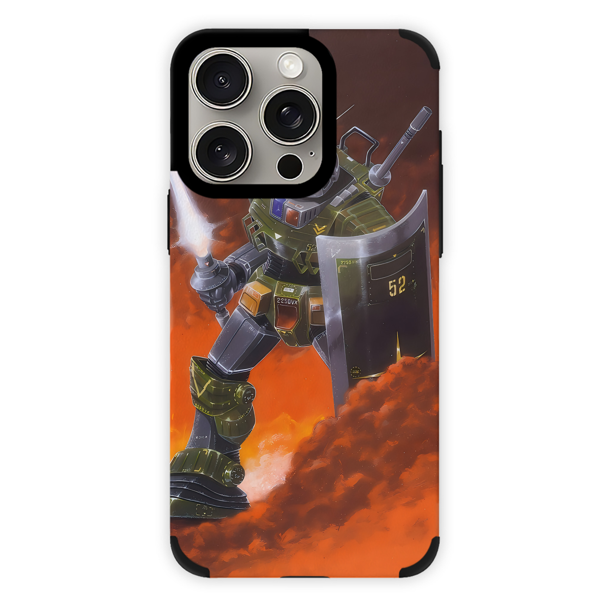 （画像用） 機動戦士ガンダム Mobile Suit Gundam 【iPhone15ProMax対応】 PUレザー スマホケース 耐衝撃＆黄変防止