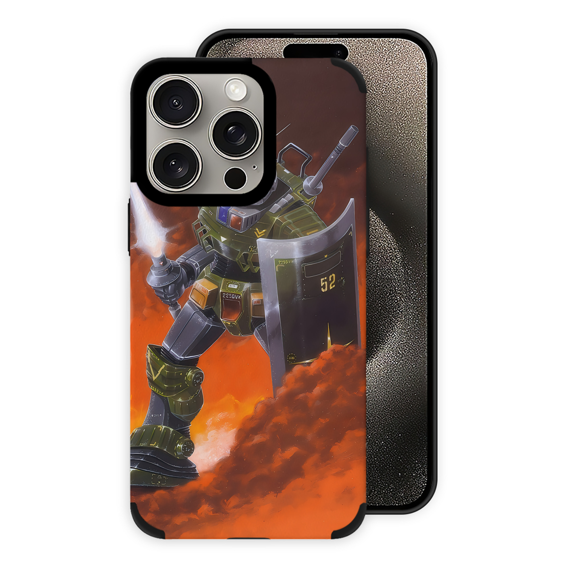 （画像用） 機動戦士ガンダム Mobile Suit Gundam 【iPhone15ProMax対応】 PUレザー スマホケース 耐衝撃＆黄変防止