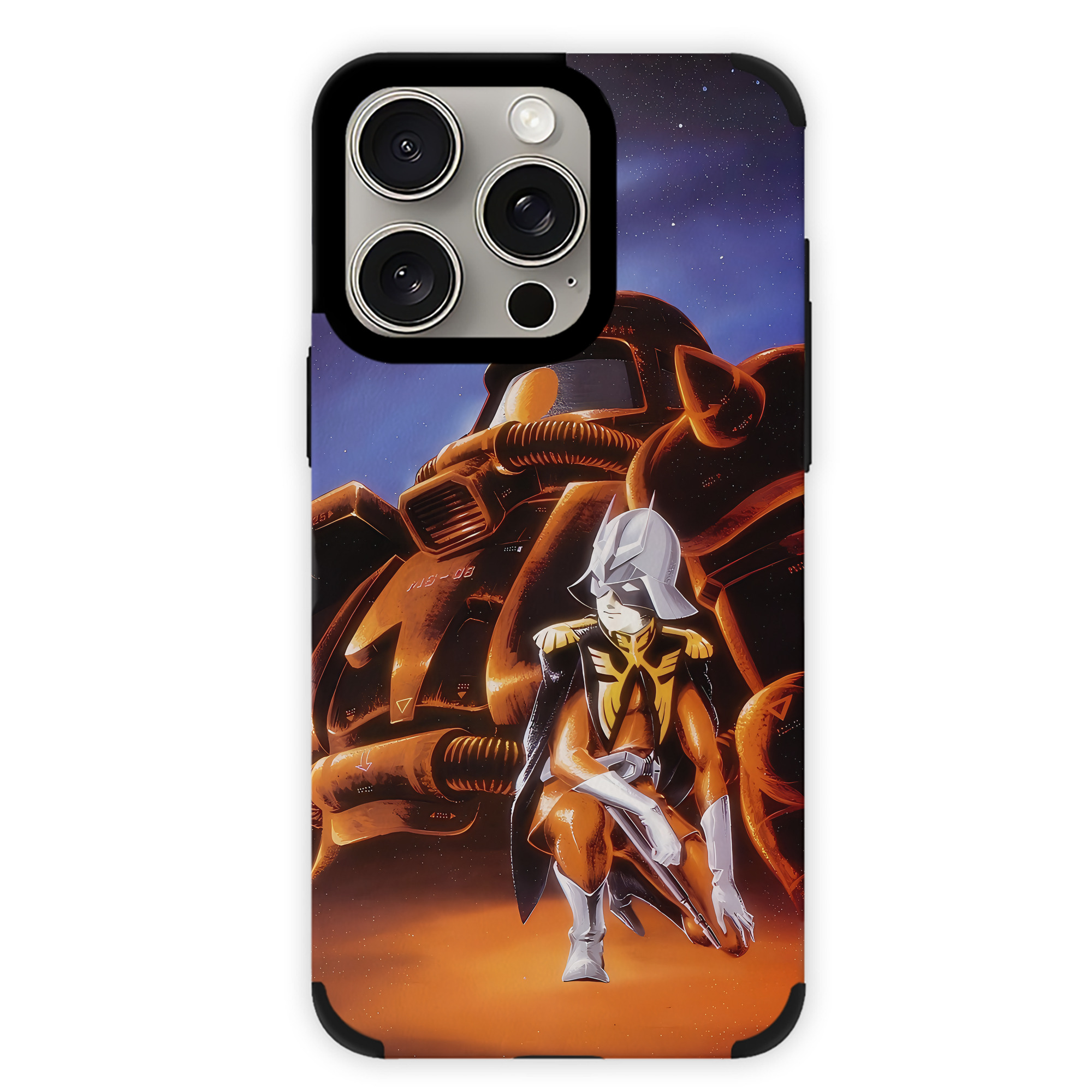 （画像用） 機動戦士ガンダム Mobile Suit Gundam 【iPhone15ProMax対応】 PUレザー スマホケース 耐衝撃＆黄変防止
