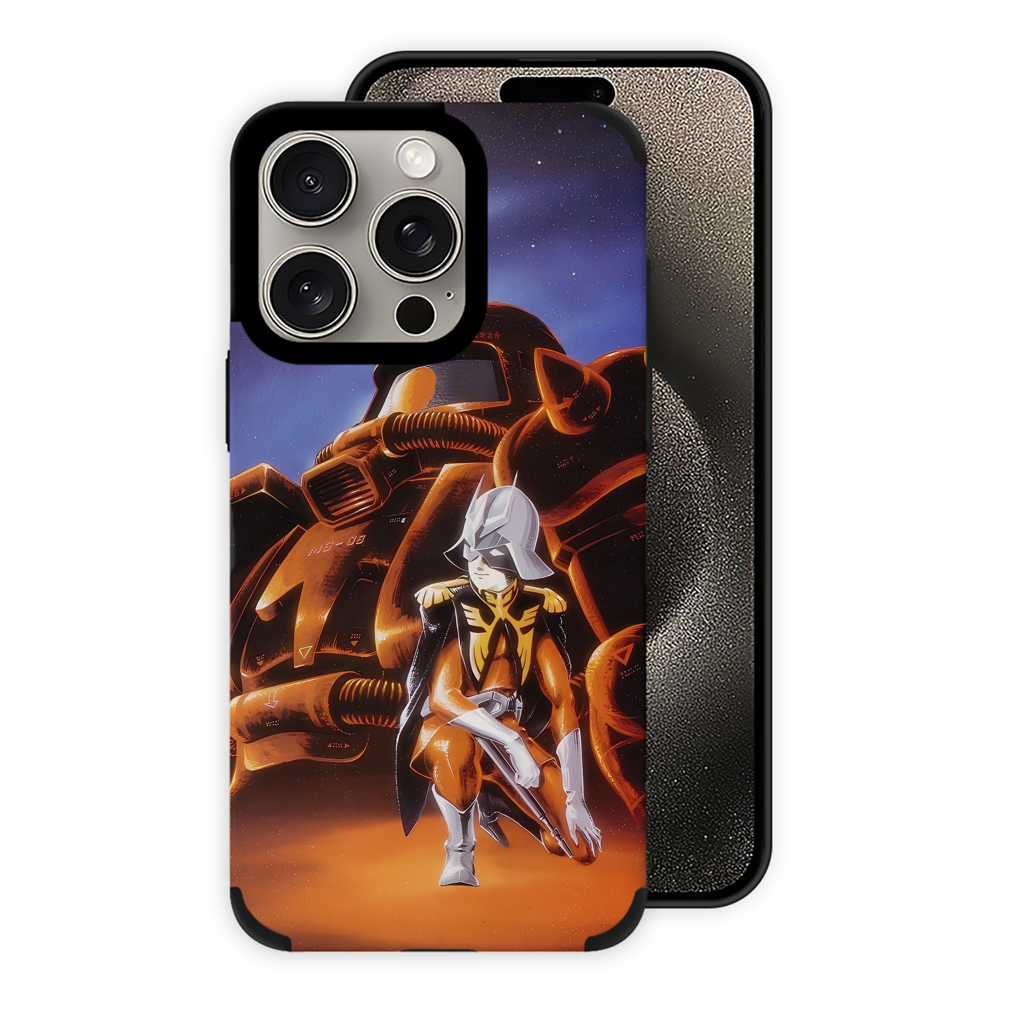 （画像用） 機動戦士ガンダム Mobile Suit Gundam 【iPhone15ProMax対応】 PUレザー スマホケース 耐衝撃＆黄変防止