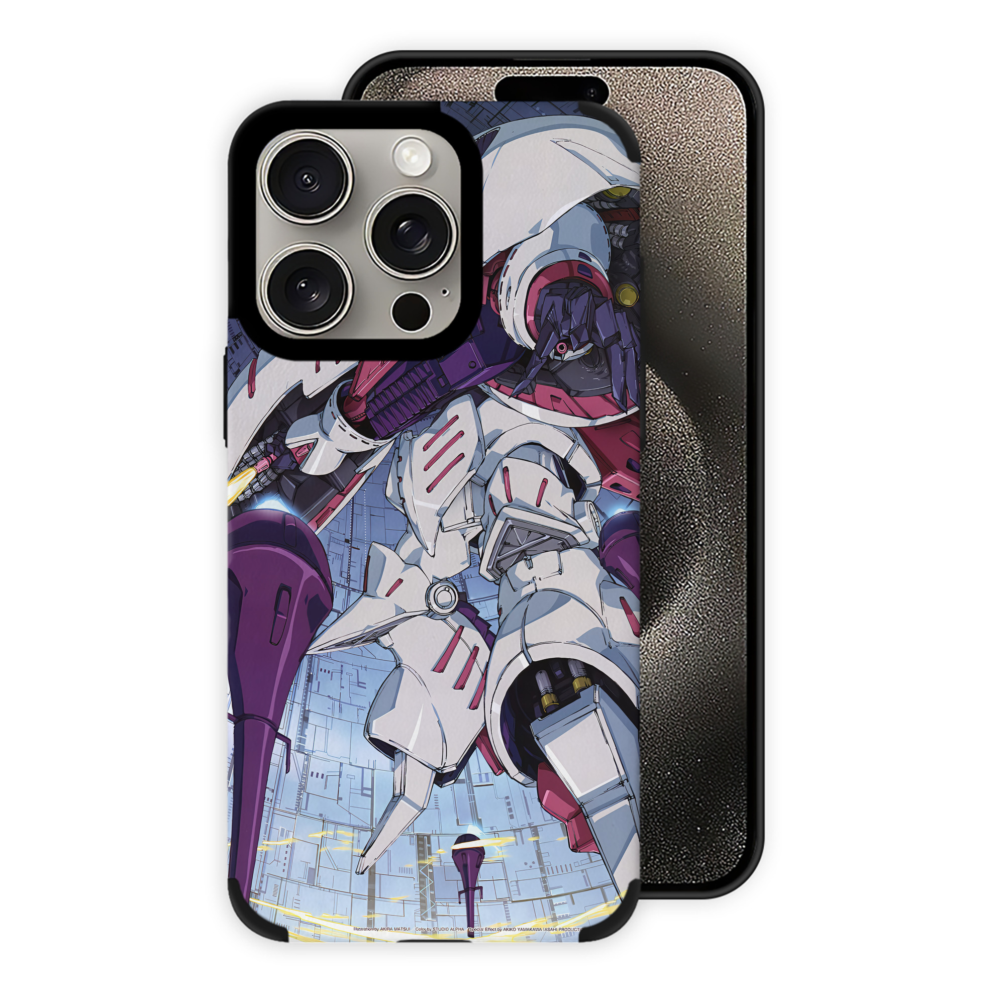 （画像用） 機動戦士ガンダム Mobile Suit Gundam 【iPhone15ProMax対応】 PUレザー スマホケース 耐衝撃＆黄変防止