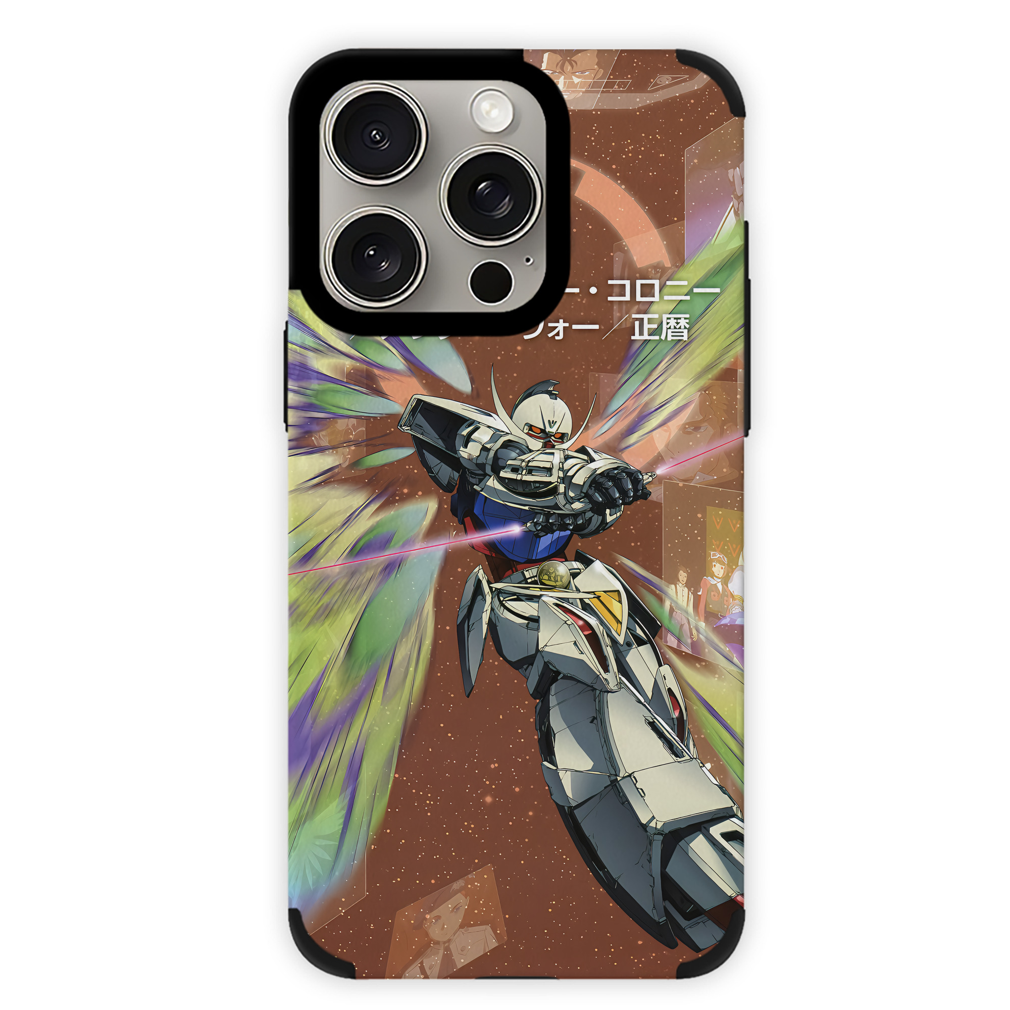 （画像用） 機動戦士ガンダム Mobile Suit Gundam 【iPhone15ProMax対応】 PUレザー スマホケース 耐衝撃＆黄変防止