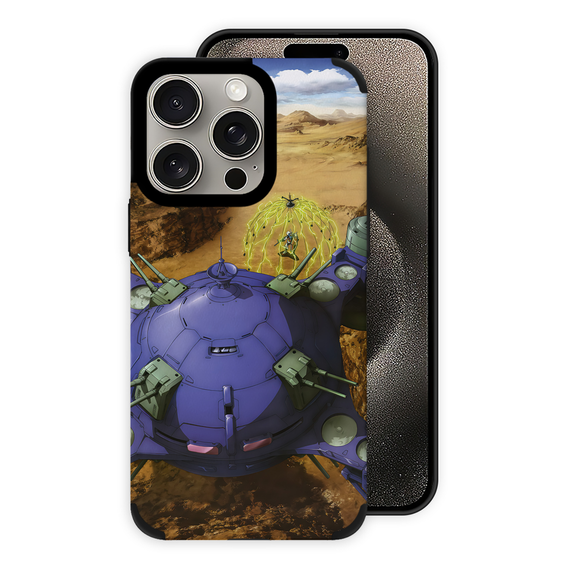 （画像用） 機動戦士ガンダム Mobile Suit Gundam 【iPhone15ProMax対応】 PUレザー スマホケース 耐衝撃＆黄変防止