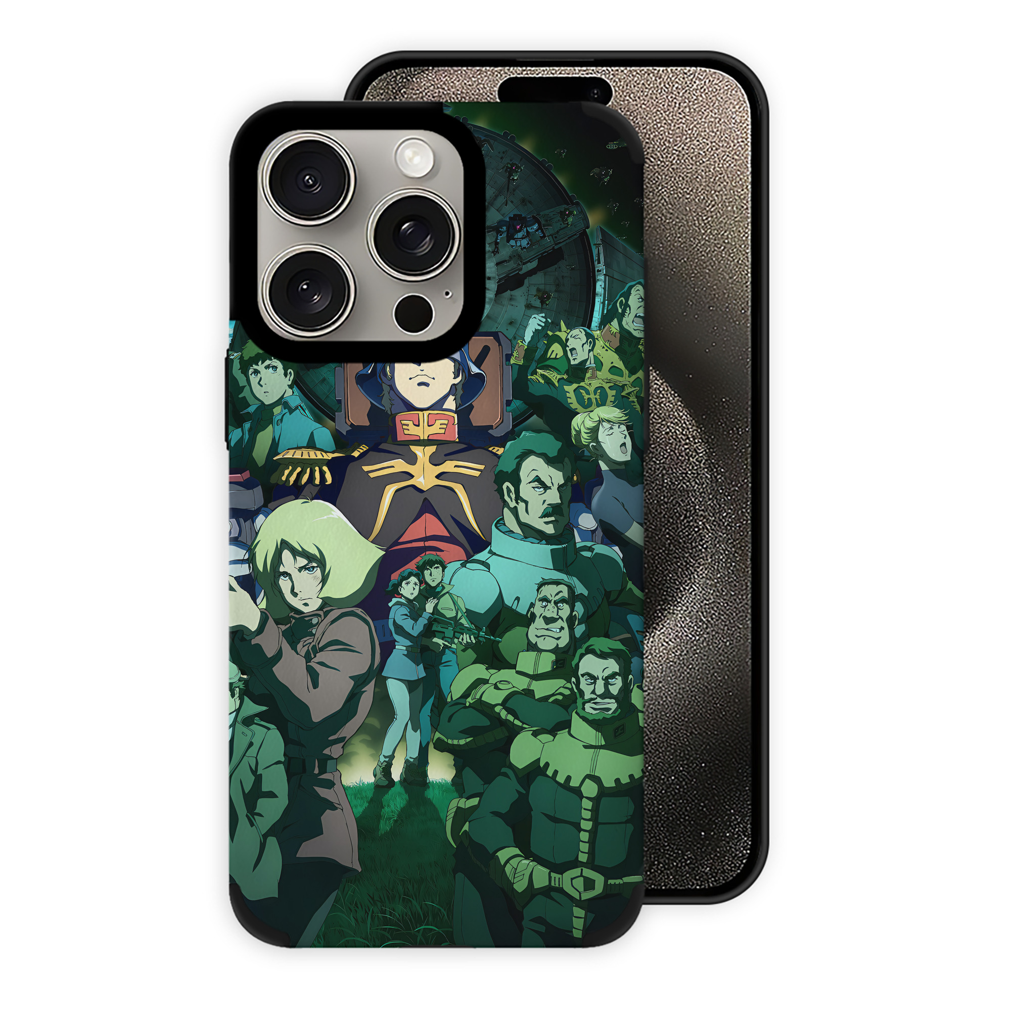 （画像用） 機動戦士ガンダム Mobile Suit Gundam 【iPhone15ProMax対応】 PUレザー スマホケース 耐衝撃＆黄変防止