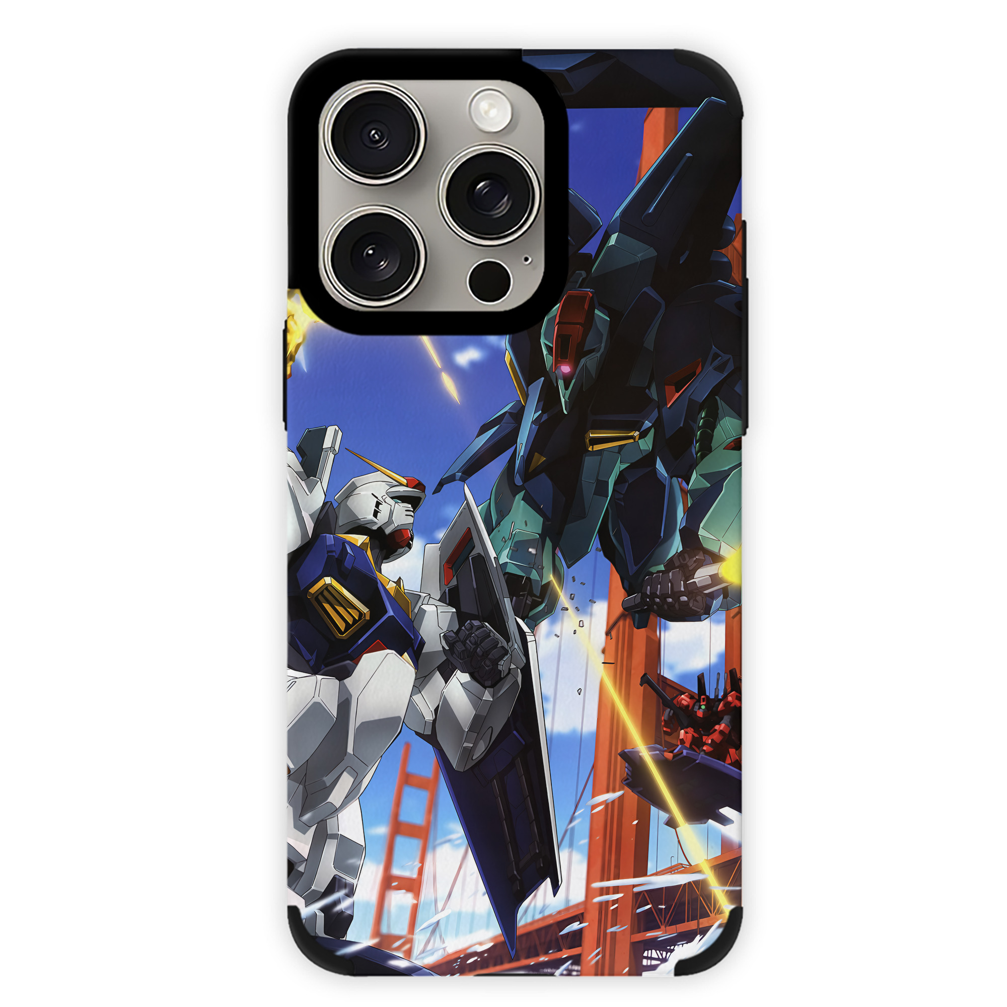 （画像用） 機動戦士ガンダム Mobile Suit Gundam 【iPhone15ProMax対応】 PUレザー スマホケース 耐衝撃＆黄変防止