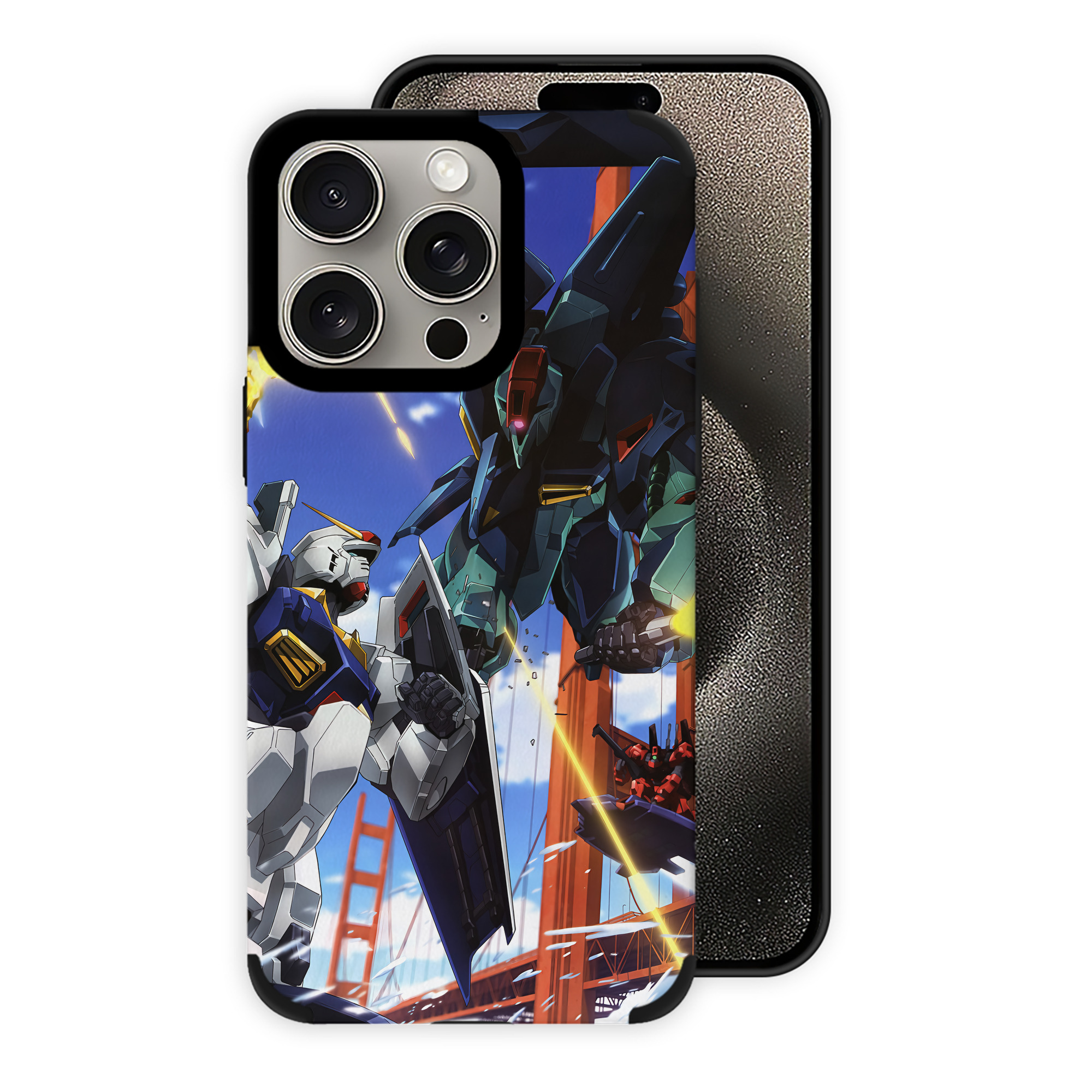 （画像用） 機動戦士ガンダム Mobile Suit Gundam 【iPhone15ProMax対応】 PUレザー スマホケース 耐衝撃＆黄変防止