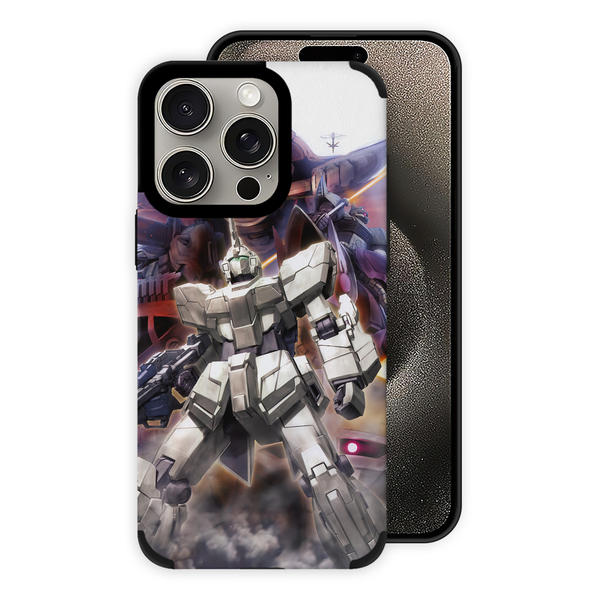 （画像用） 機動戦士ガンダム Mobile Suit Gundam 【iPhone15ProMax対応】 PUレザー スマホケース 耐衝撃＆黄変防止