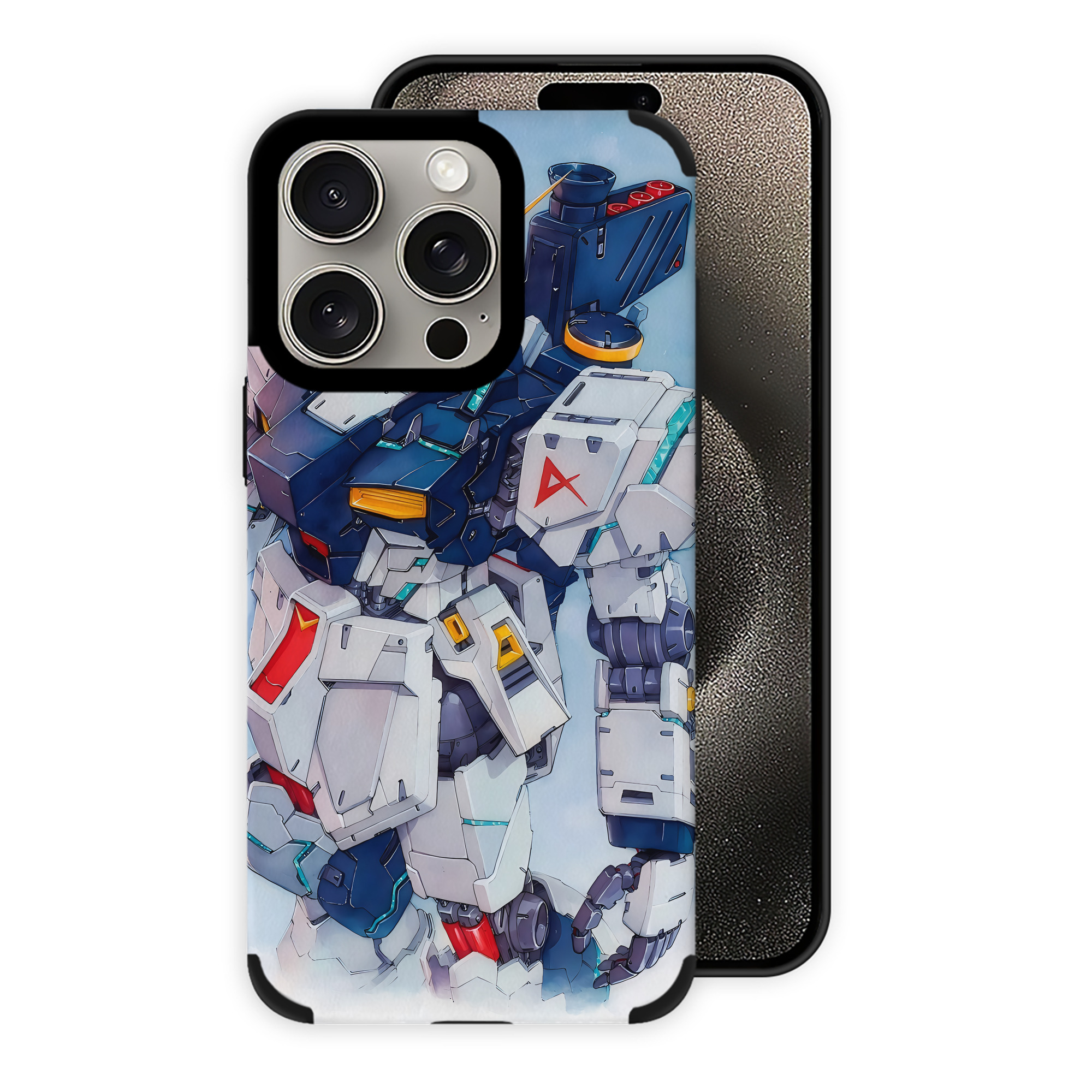 （画像用） 機動戦士ガンダム Mobile Suit Gundam 【iPhone15ProMax対応】 PUレザー スマホケース 耐衝撃＆黄変防止