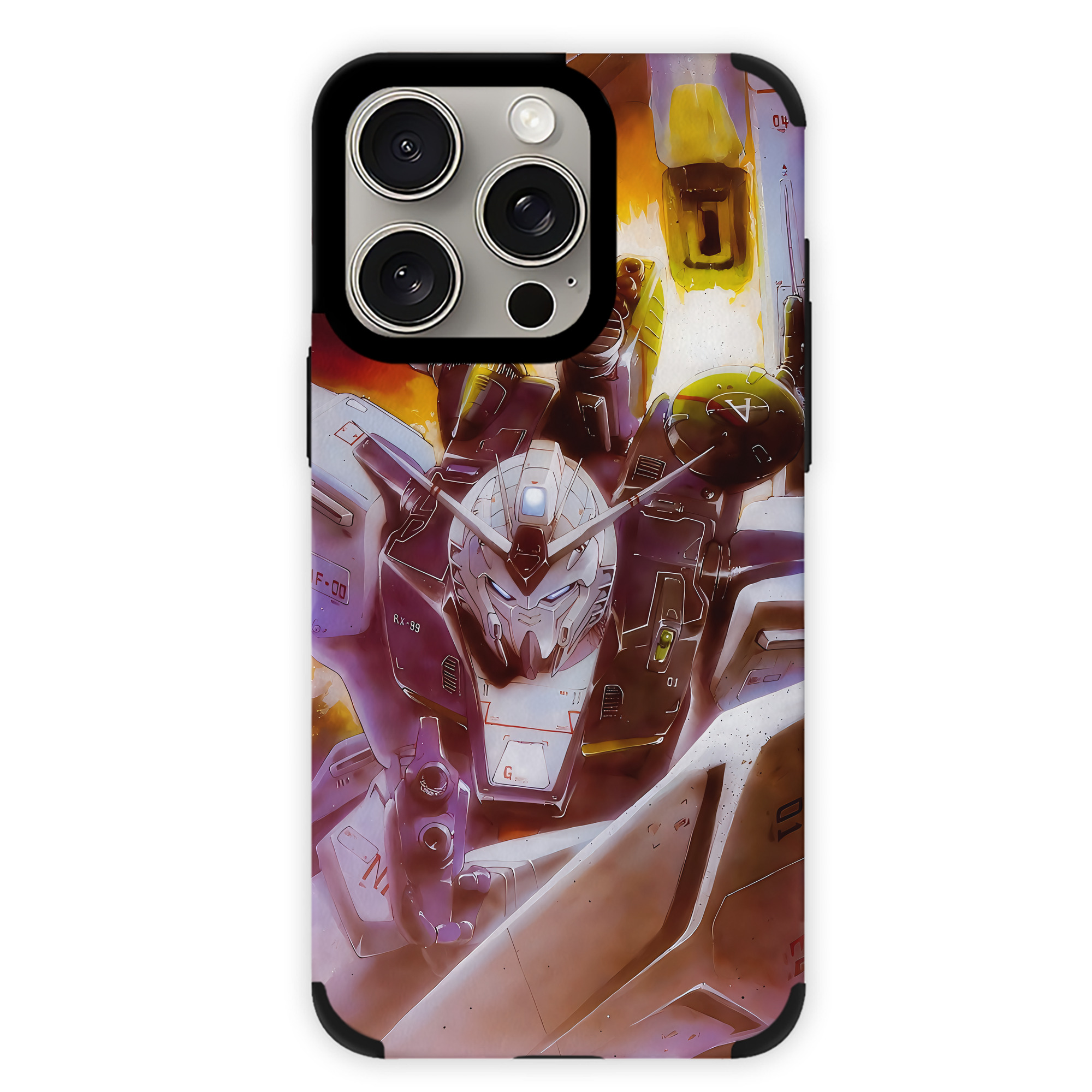 （画像用） 機動戦士ガンダム Mobile Suit Gundam 【iPhone15ProMax対応】 PUレザー スマホケース 耐衝撃＆黄変防止