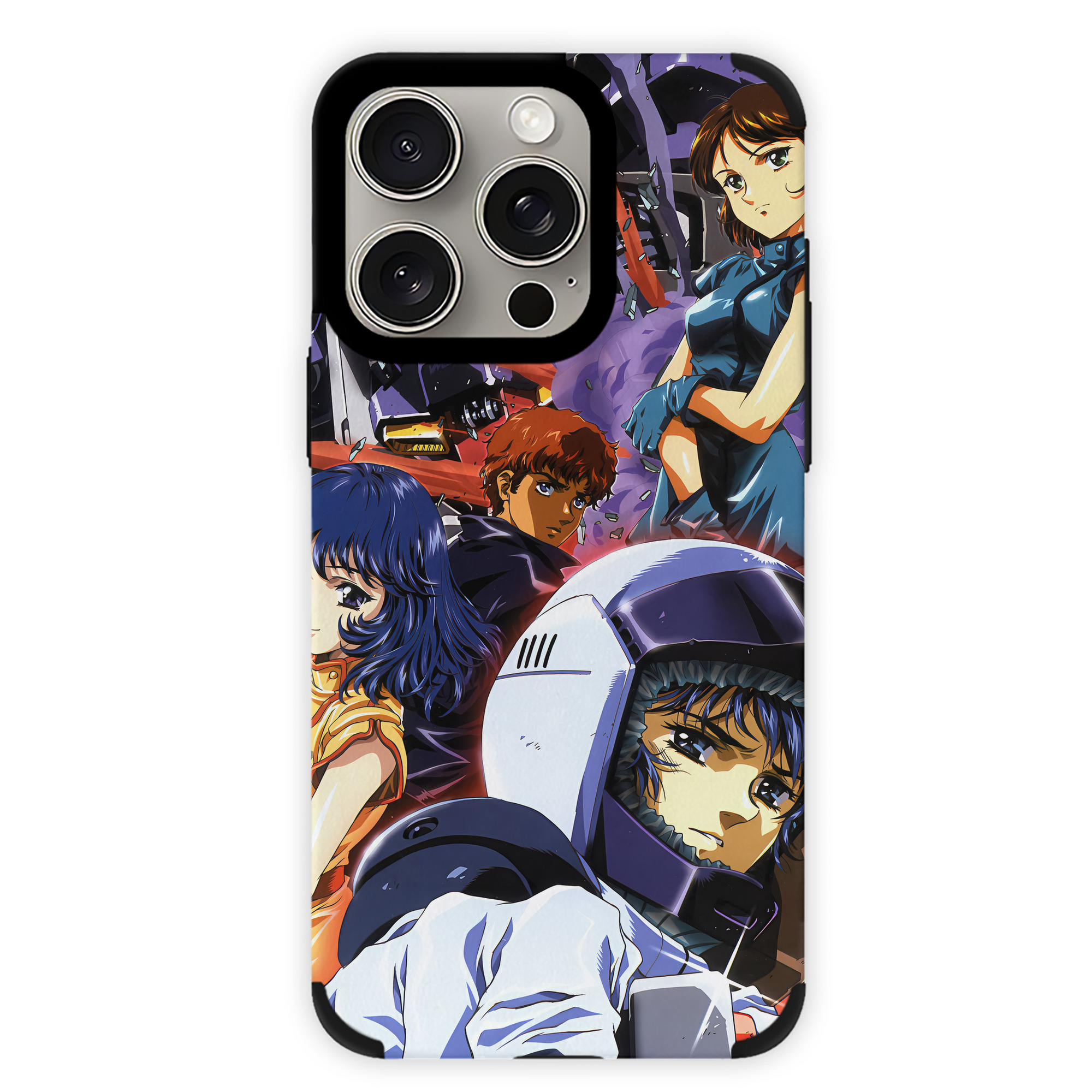 （画像用） 機動戦士ガンダム Mobile Suit Gundam 【iPhone15ProMax対応】 PUレザー スマホケース 耐衝撃＆黄変防止
