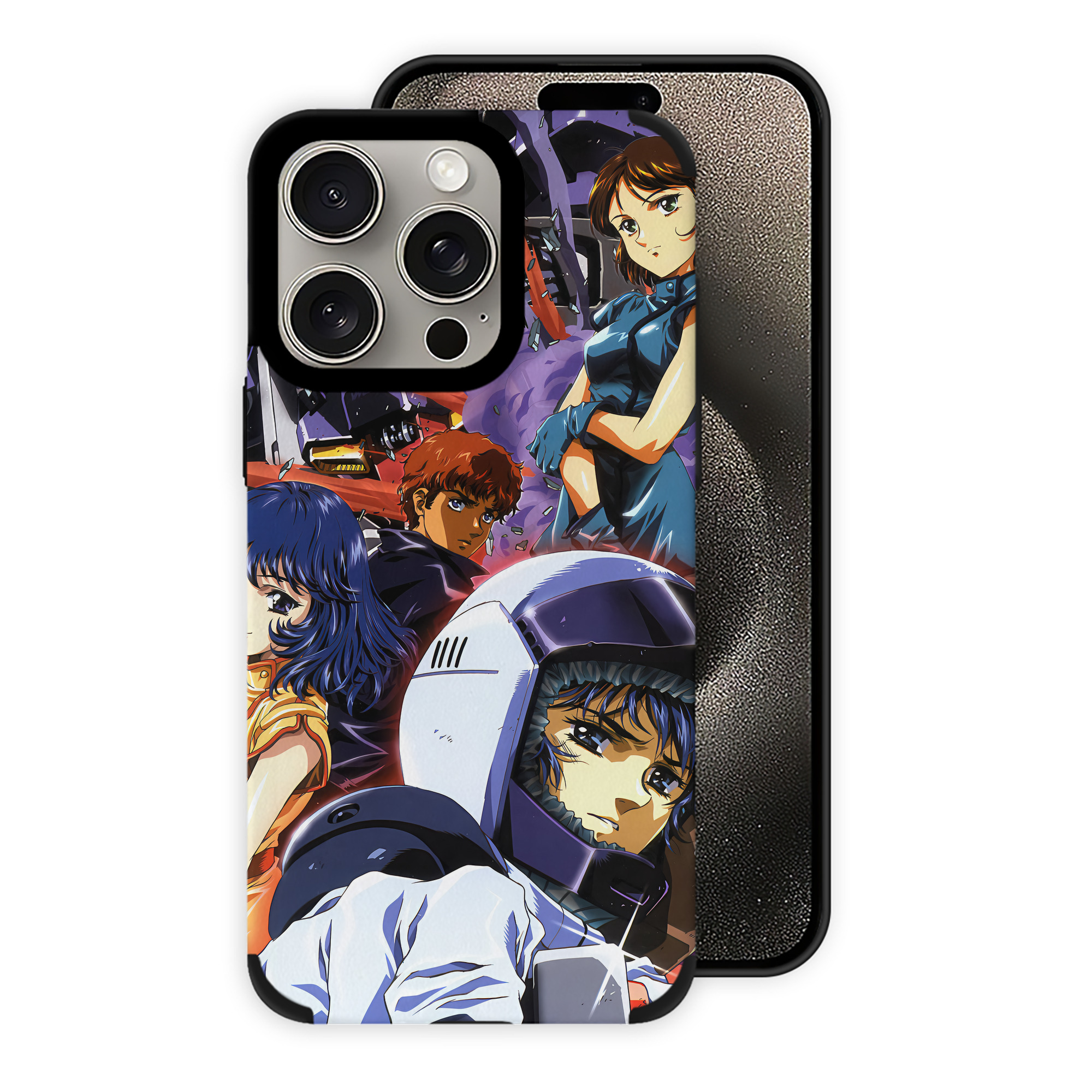 （画像用） 機動戦士ガンダム Mobile Suit Gundam 【iPhone15ProMax対応】 PUレザー スマホケース 耐衝撃＆黄変防止