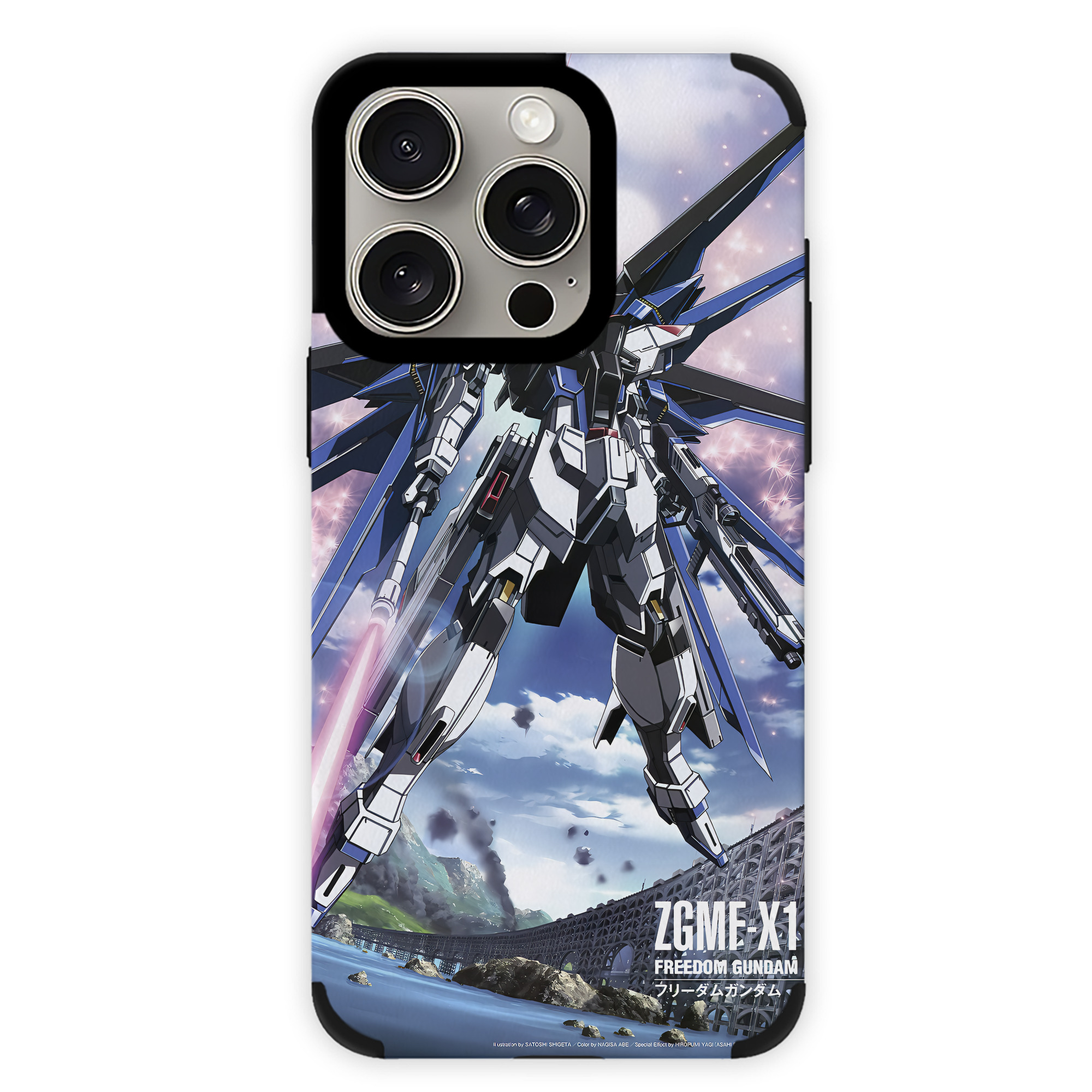 （画像用） 機動戦士ガンダム Mobile Suit Gundam 【iPhone15ProMax対応】 PUレザー スマホケース 耐衝撃＆黄変防止