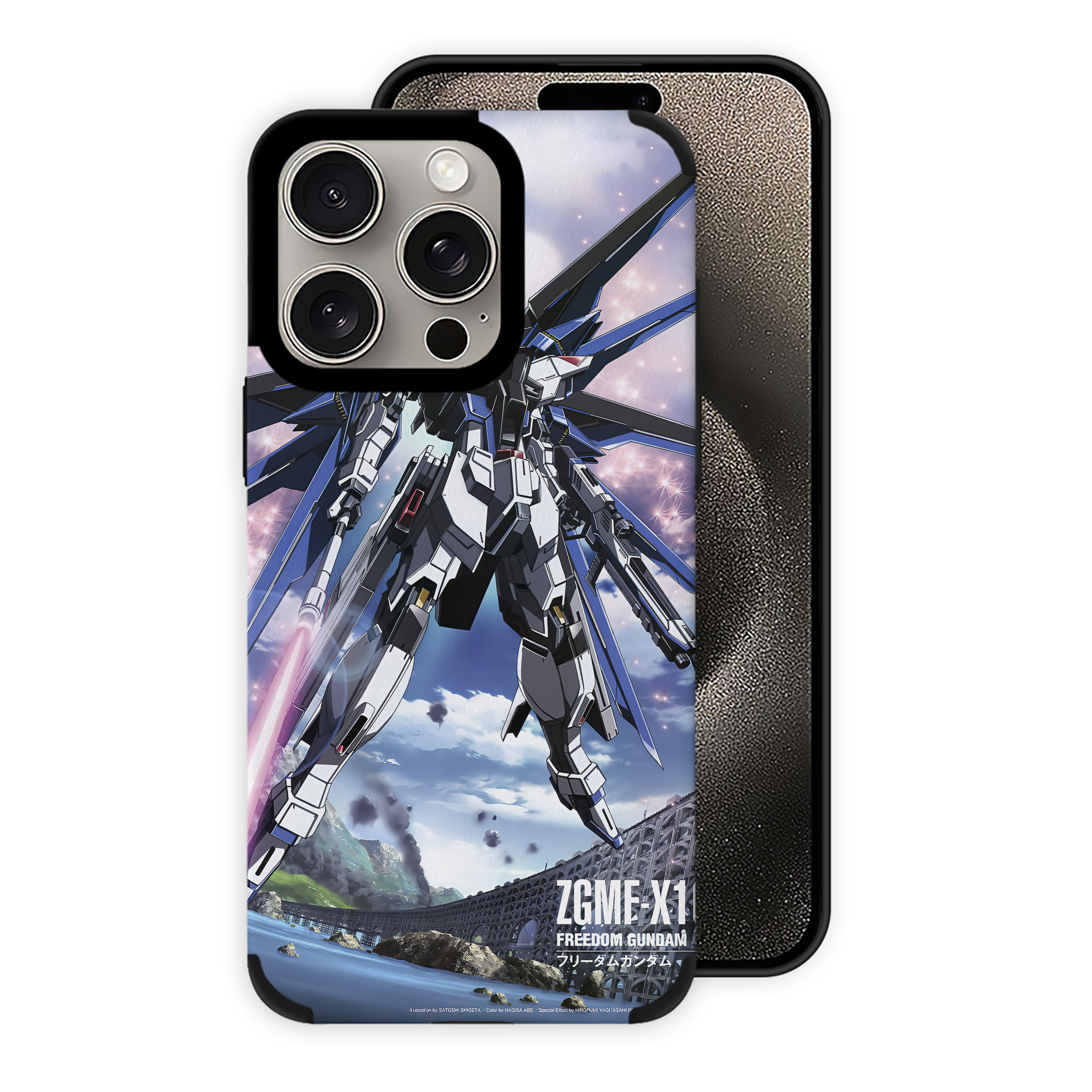 （画像用） 機動戦士ガンダム Mobile Suit Gundam 【iPhone15ProMax対応】 PUレザー スマホケース 耐衝撃＆黄変防止