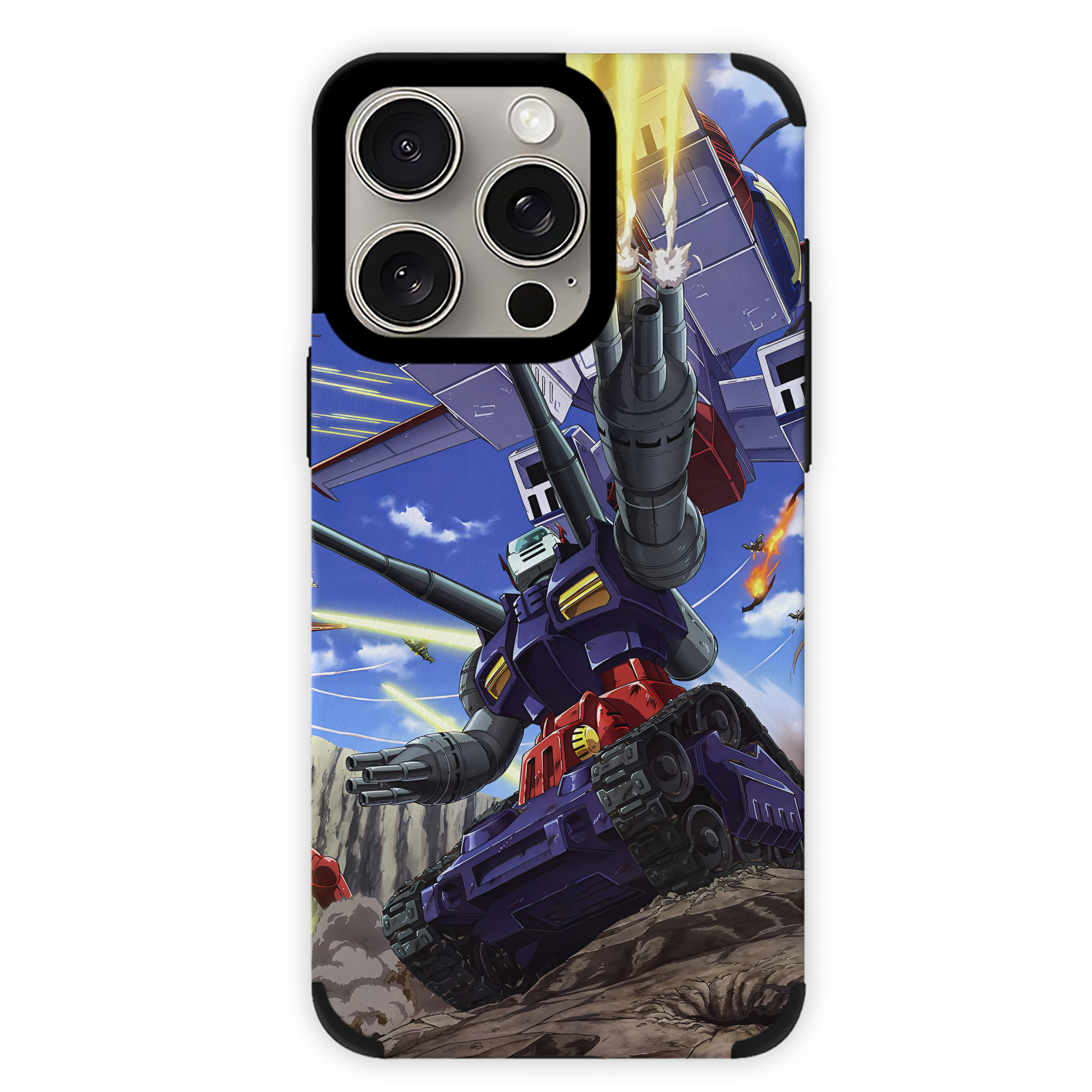 （画像用） 機動戦士ガンダム Mobile Suit Gundam 【iPhone15ProMax対応】 PUレザー スマホケース 耐衝撃＆黄変防止