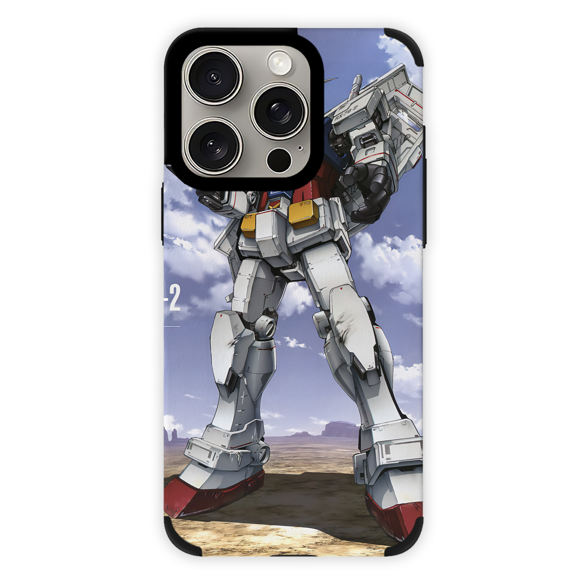 （画像用） 機動戦士ガンダム Mobile Suit Gundam 【iPhone15ProMax対応】 PUレザー スマホケース 耐衝撃＆黄変防止