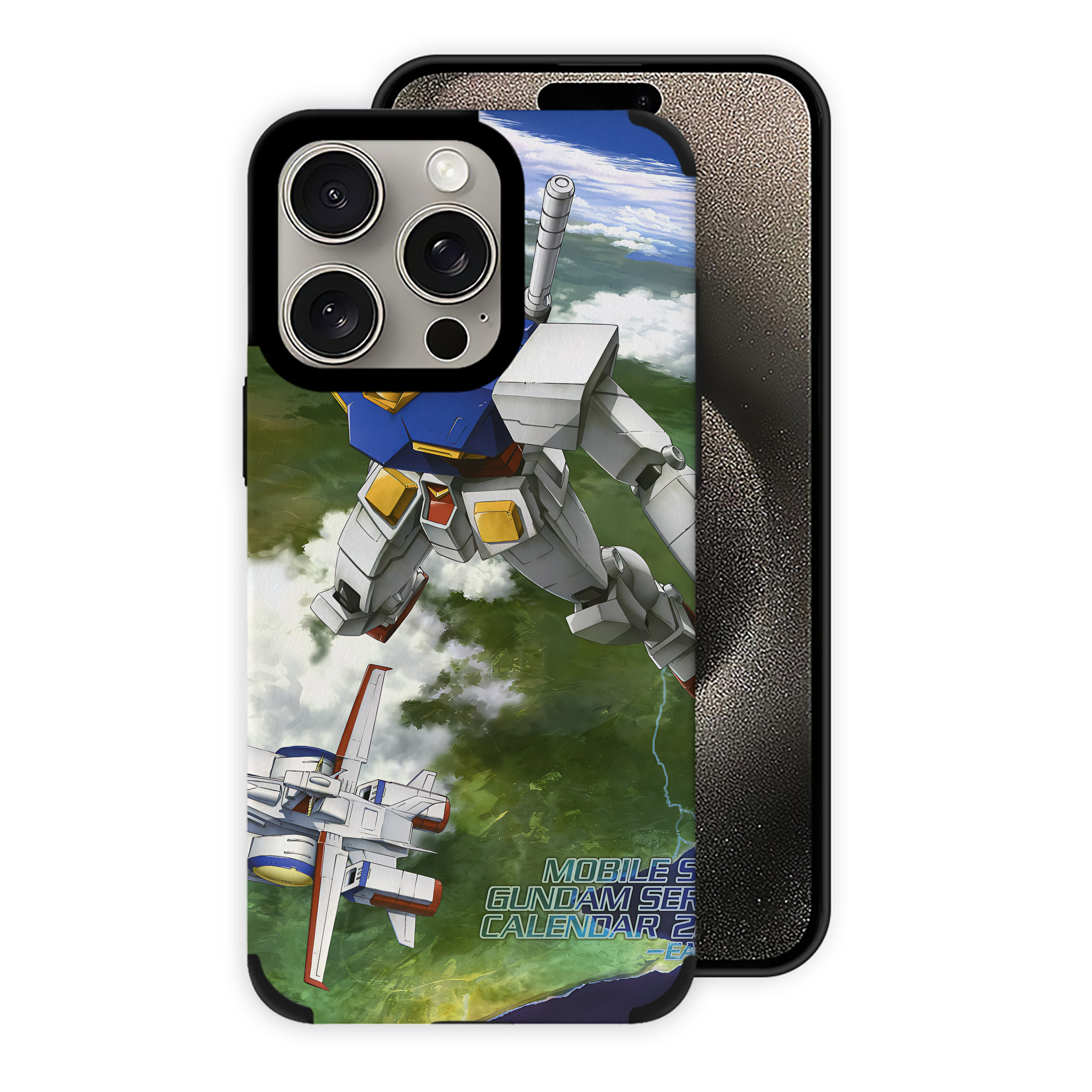 （画像用） 機動戦士ガンダム Mobile Suit Gundam 【iPhone15ProMax対応】 PUレザー スマホケース 耐衝撃＆黄変防止