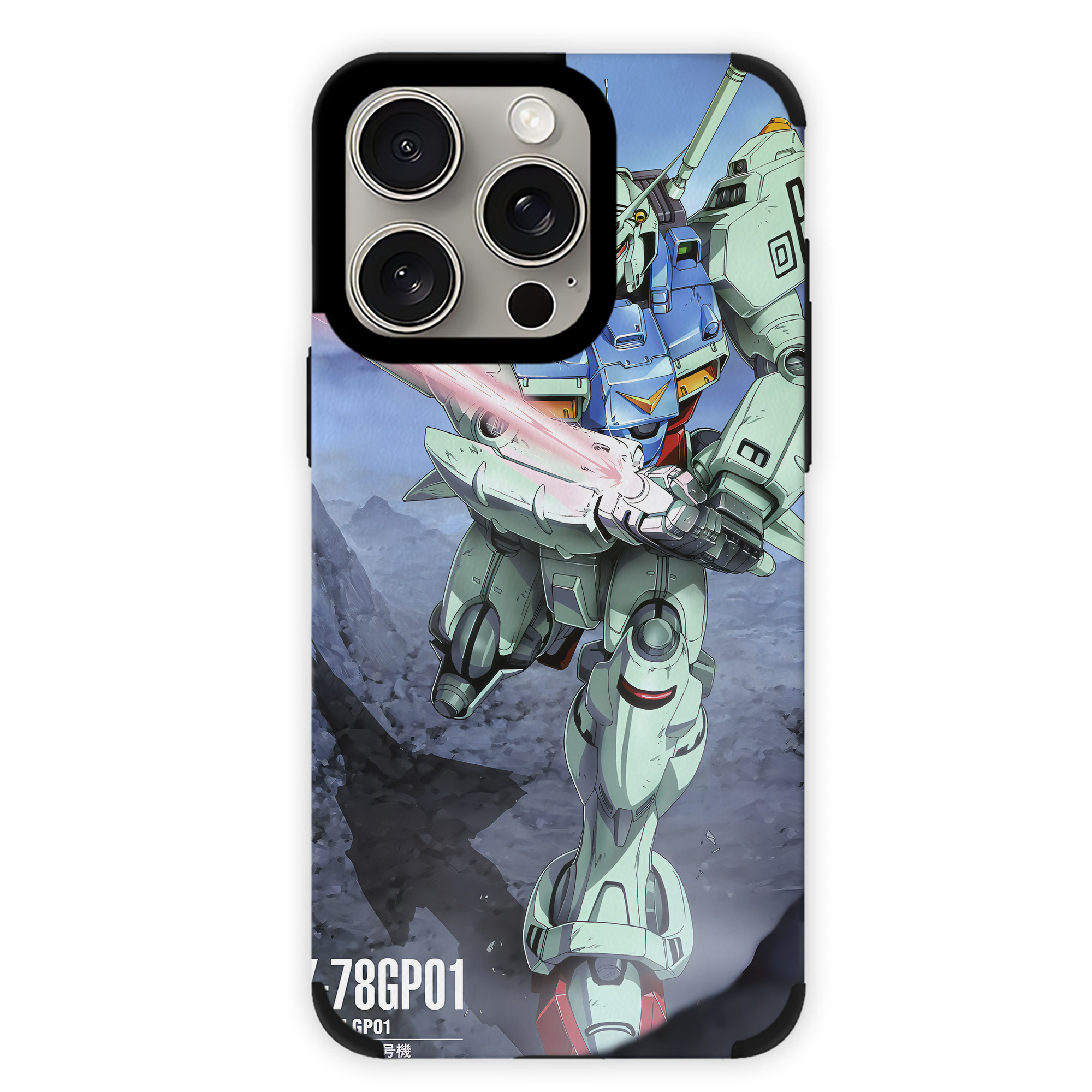 （画像用） 機動戦士ガンダム Mobile Suit Gundam 【iPhone15ProMax対応】 PUレザー スマホケース 耐衝撃＆黄変防止