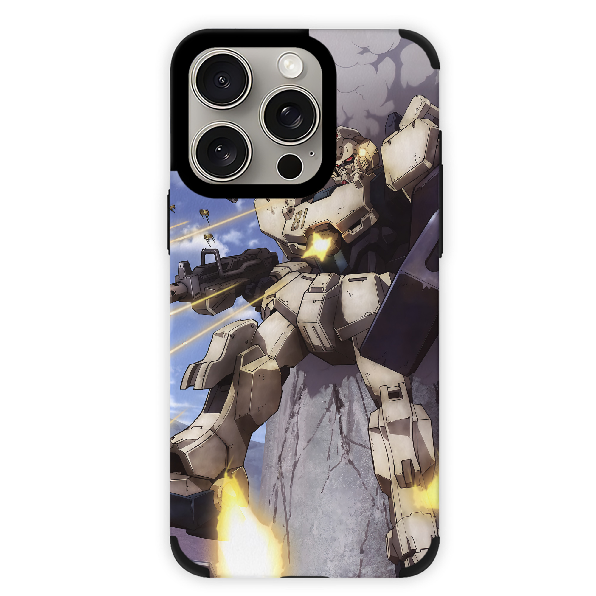 （画像用） 機動戦士ガンダム Mobile Suit Gundam 【iPhone15ProMax対応】 PUレザー スマホケース 耐衝撃＆黄変防止
