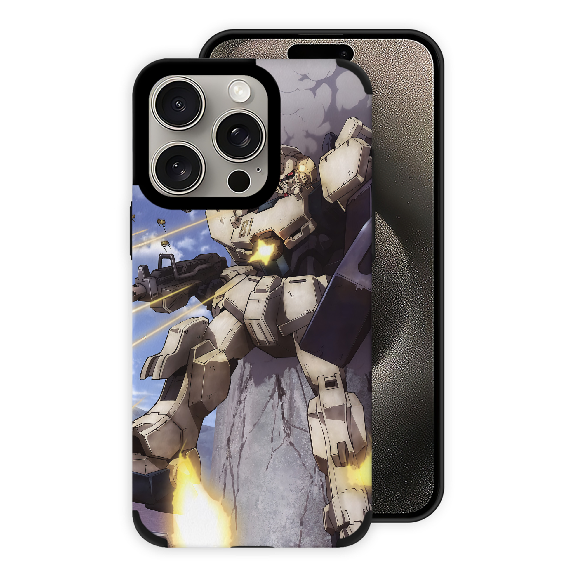 （画像用） 機動戦士ガンダム Mobile Suit Gundam 【iPhone15ProMax対応】 PUレザー スマホケース 耐衝撃＆黄変防止