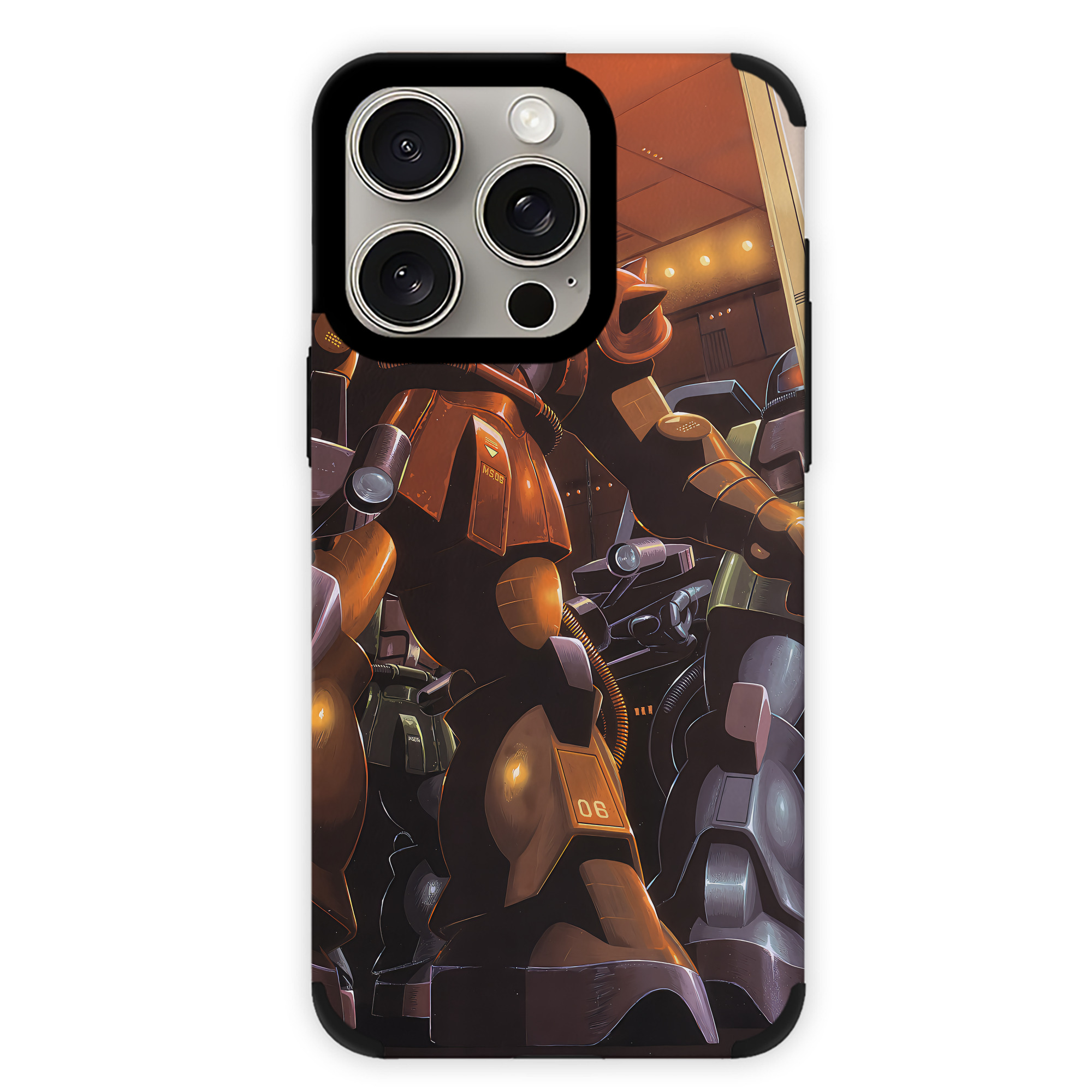（画像用） 機動戦士ガンダム Mobile Suit Gundam 【iPhone15ProMax対応】 PUレザー スマホケース 耐衝撃＆黄変防止