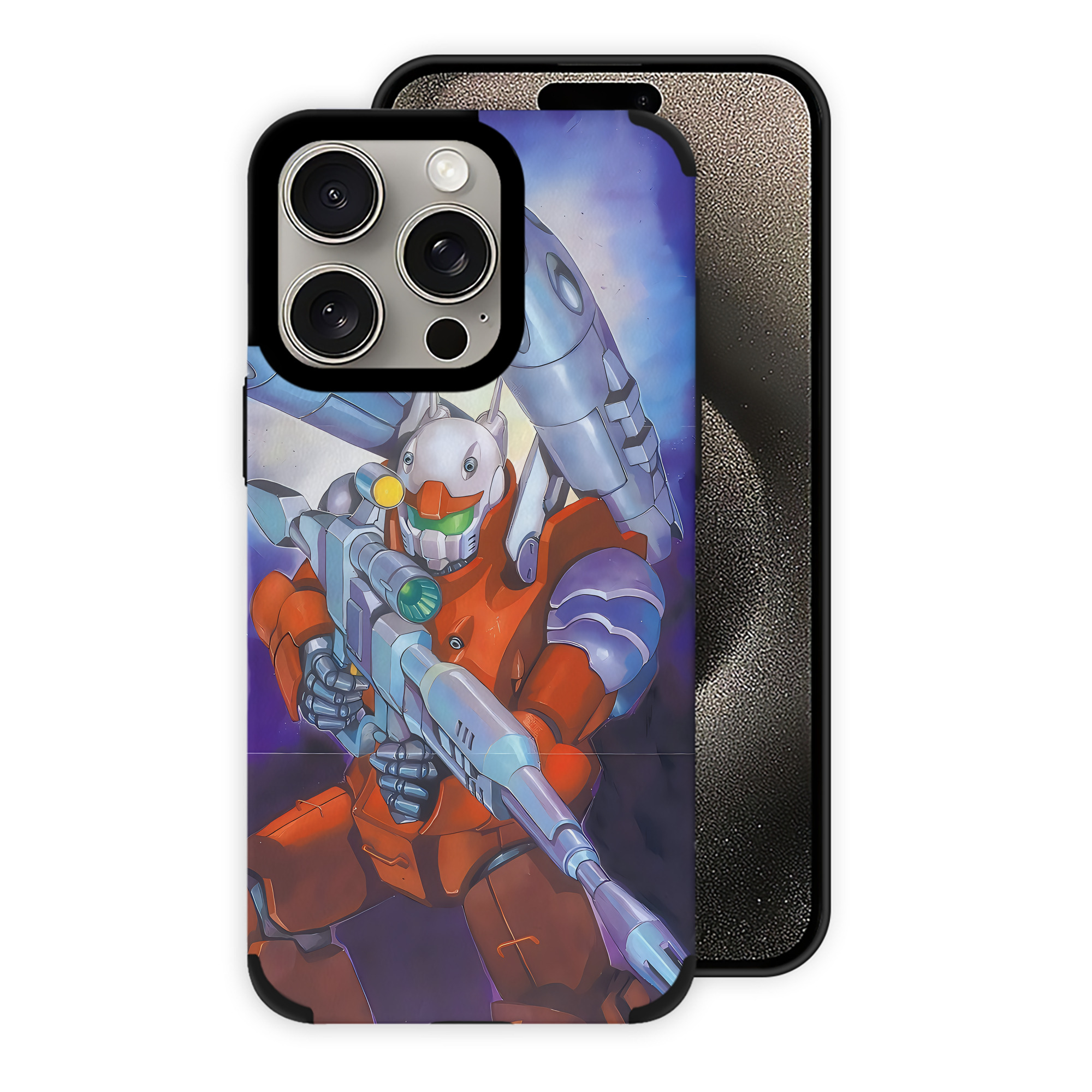 （画像用） 機動戦士ガンダム Mobile Suit Gundam 【iPhone15ProMax対応】 PUレザー スマホケース 耐衝撃＆黄変防止